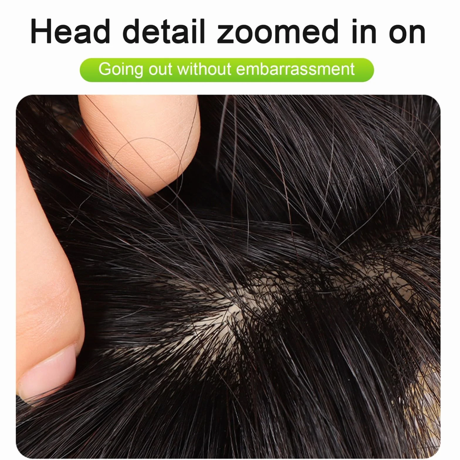 Topper z prawdziwych włosów dla kobiet, 9,8 cala Clip In Hair Topper z grzywką do codziennego użytku (brązowe, bangs)