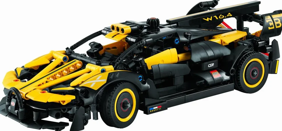 LEGO Technic Bolid Bugatti Wyścigówka z Klocków, Kreatywne Zabawki Inżynieryjne, Kultowy Samochód Sportowy do Budowania z Klocków dla Kolekcjonerów, Pomysł na Prezent dla Dziecka, 42151