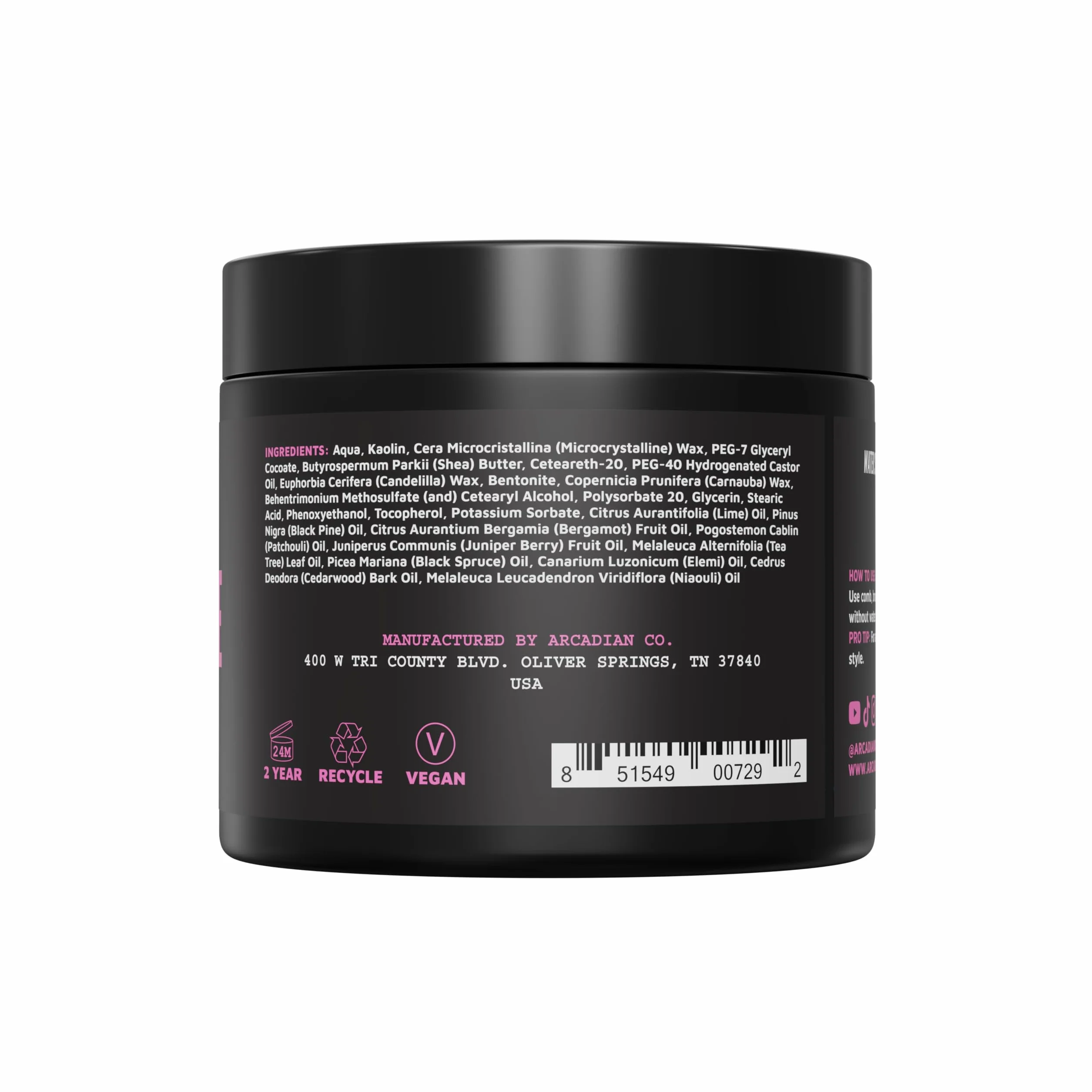 Arcadian Grooming Matte Pasta Heavy Dry Cream 115 g