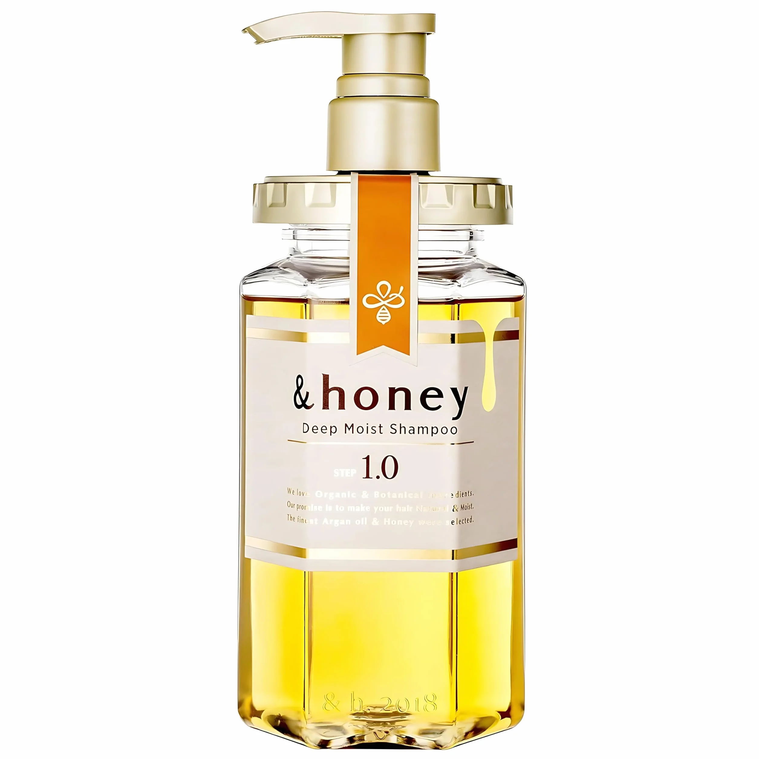 &honey Szampon do włosów Deep Moist Step1.0 (Mocne mycie) 440ml - zapach piwonii i miodu (Zestaw Zielona Herbata)