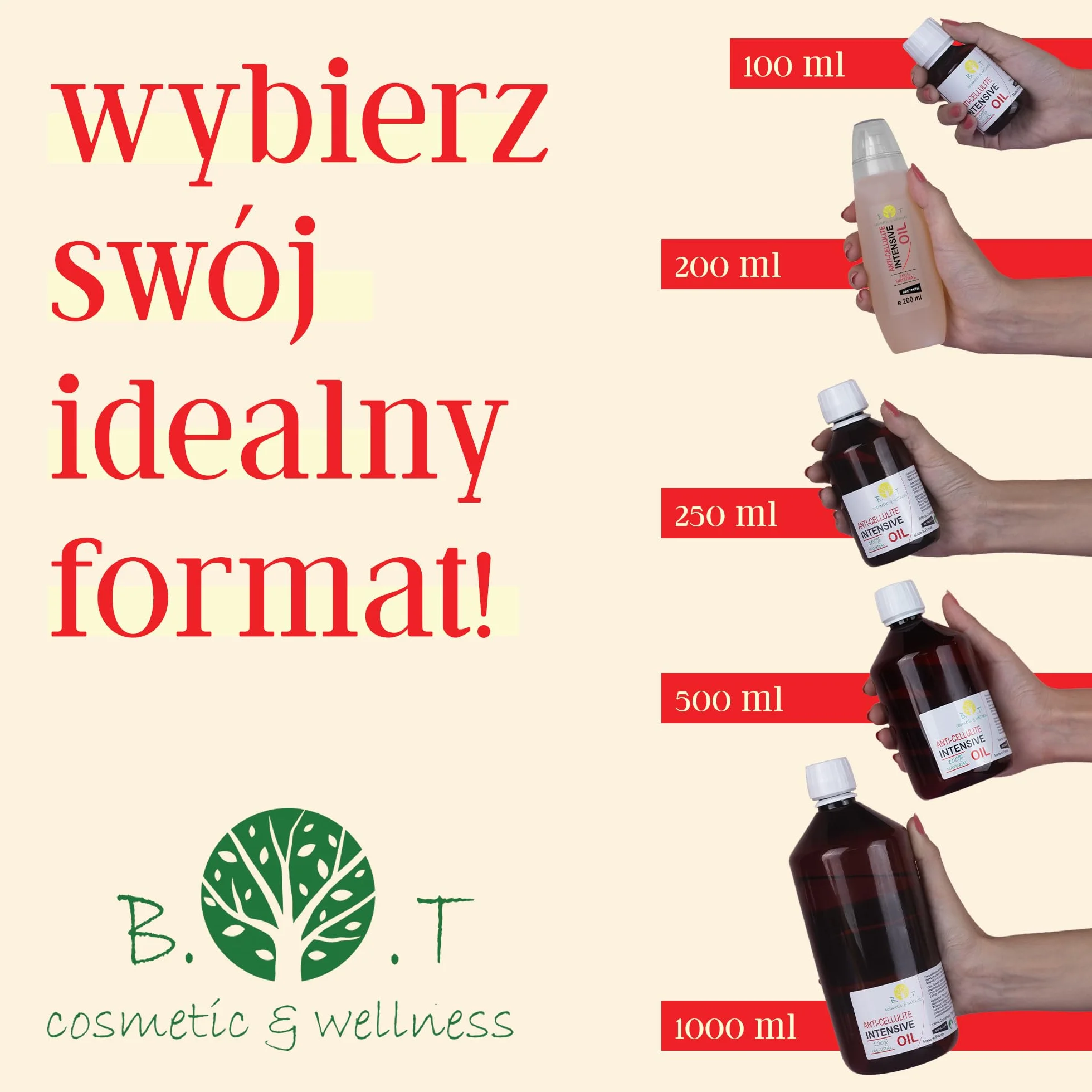 Olejek antycellulitowy 500 ml z olejkami eterycznymi wyszczuplający