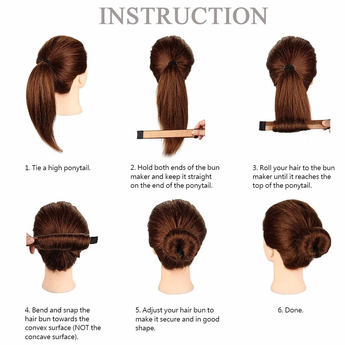 Magic Hair Dutt Maker French Twist Hair Bun Maker 8 sztuk akcesoria do włosów brązowy jasnobrązowy ciemnobrązowy blond