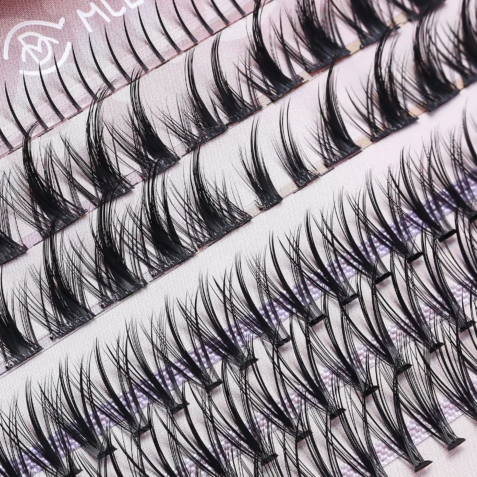 MLEN DIARY Pojedyncze rzęsy Manga Lashes Diy do przedłużania rzęs, 128 Cluster C Curl z klejem, pojedyncze, naturalne, miękkie rzęsy do użytku domowego