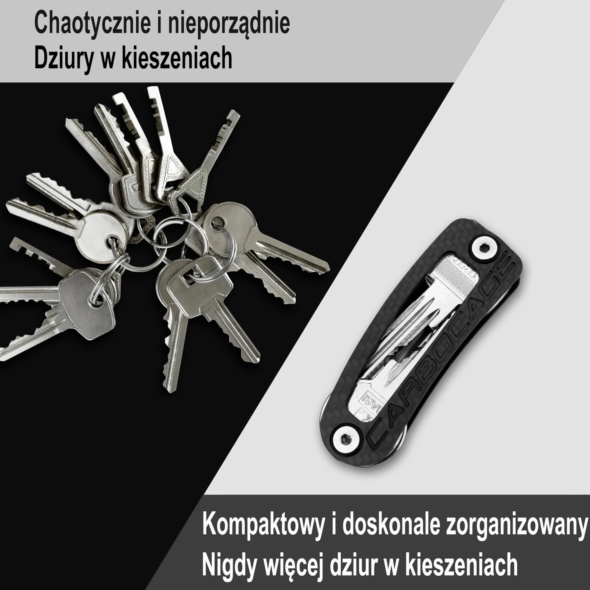 KEYCAGE - brelok do kluczy - do 14 kluczy - uchwyt na klucze - idealna organizacja kluczy - organizer na klucze - uchwyt na klucze - Made in Germany