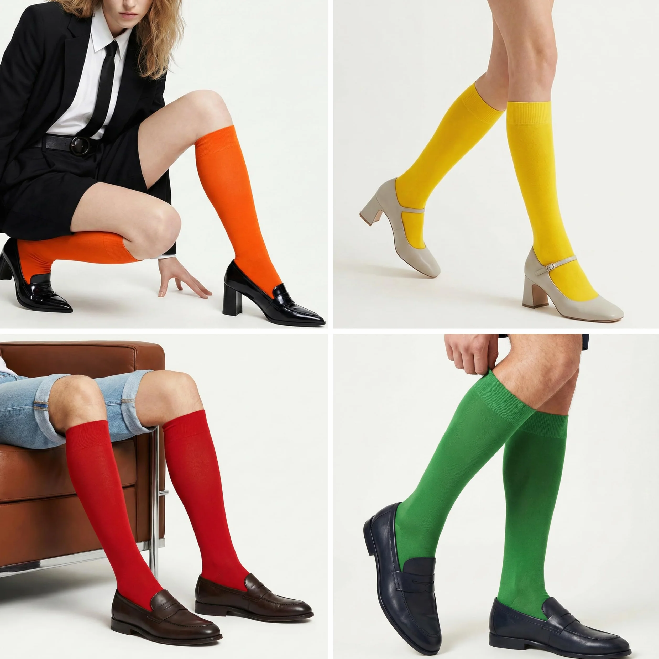Mysocks Unisex Knee High Plain Socks