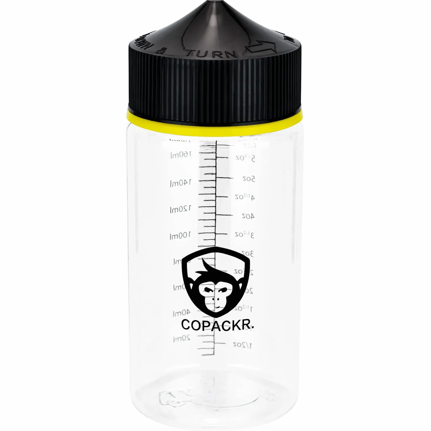 Copackr Chubby Gorilla V3 butelki z kroplomierzem, idealne w podróży, z zakrętką zabezpieczającą przed dziećmi, zestaw 3 sztuk (200 ml)
