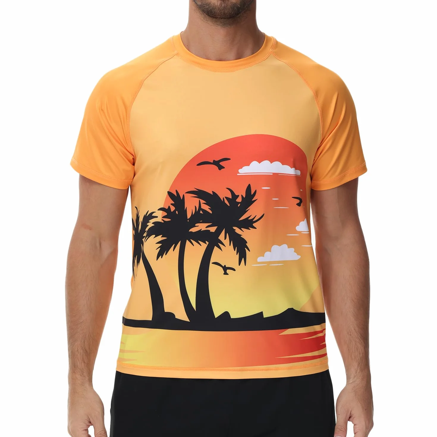 Huayuzh Rashguard męska koszulka UV do pływania