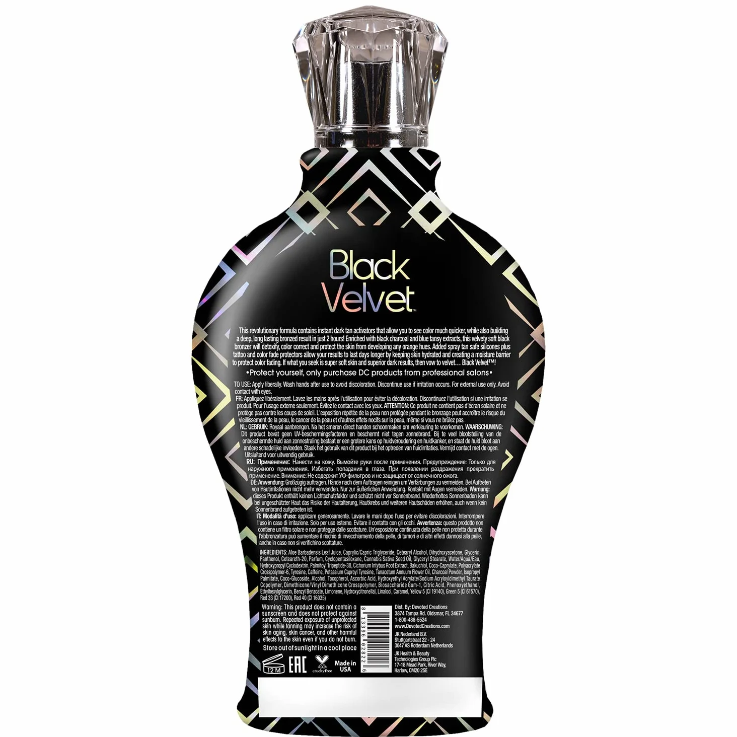 Devoted Creations Black Velvet Anti-Orange Matujący Czarny Bronzer Balsam do opalania 350 ml