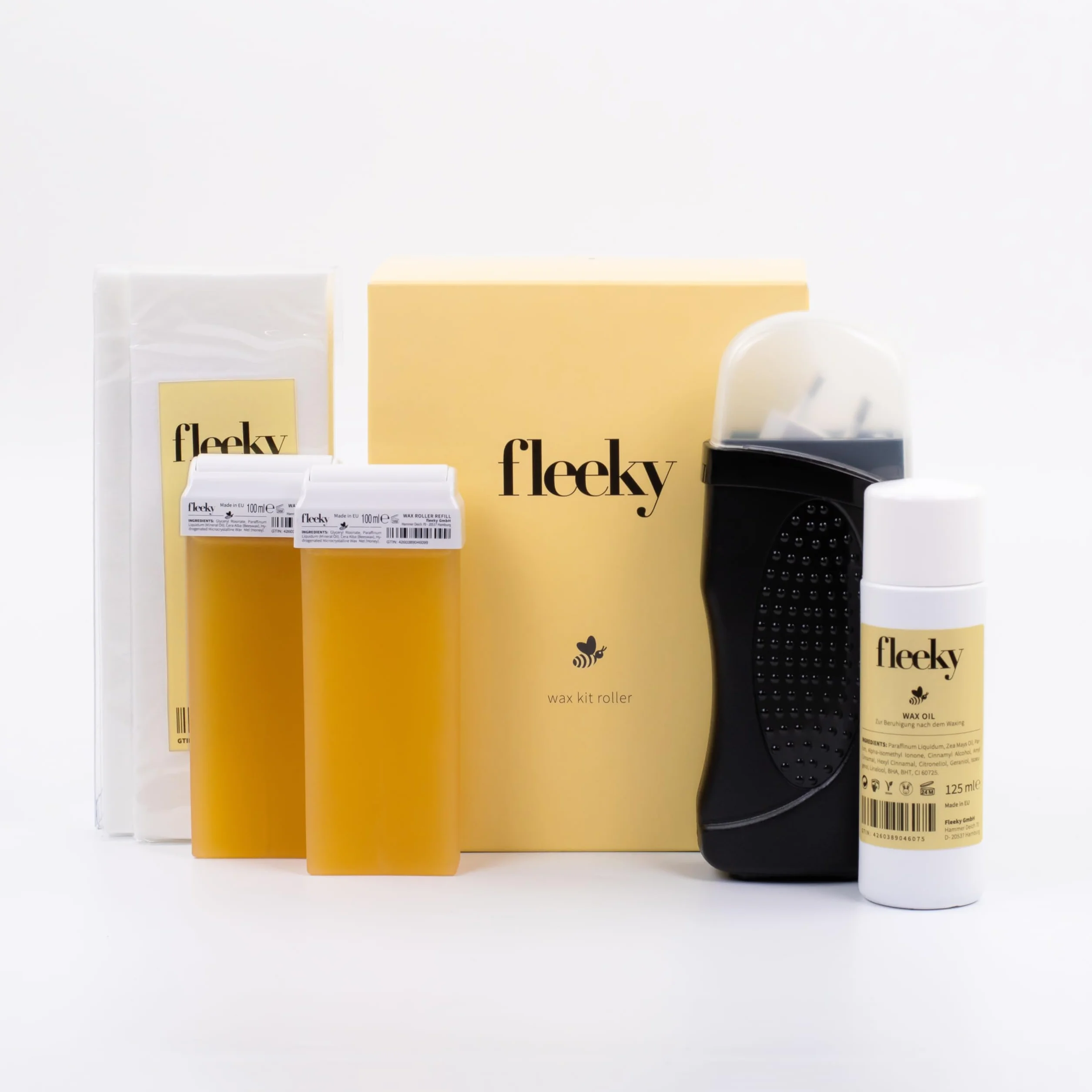 Zestaw Fleeky Wax Wax Roller Kit z elektrycznym wałkiem do woskowania na gorąco