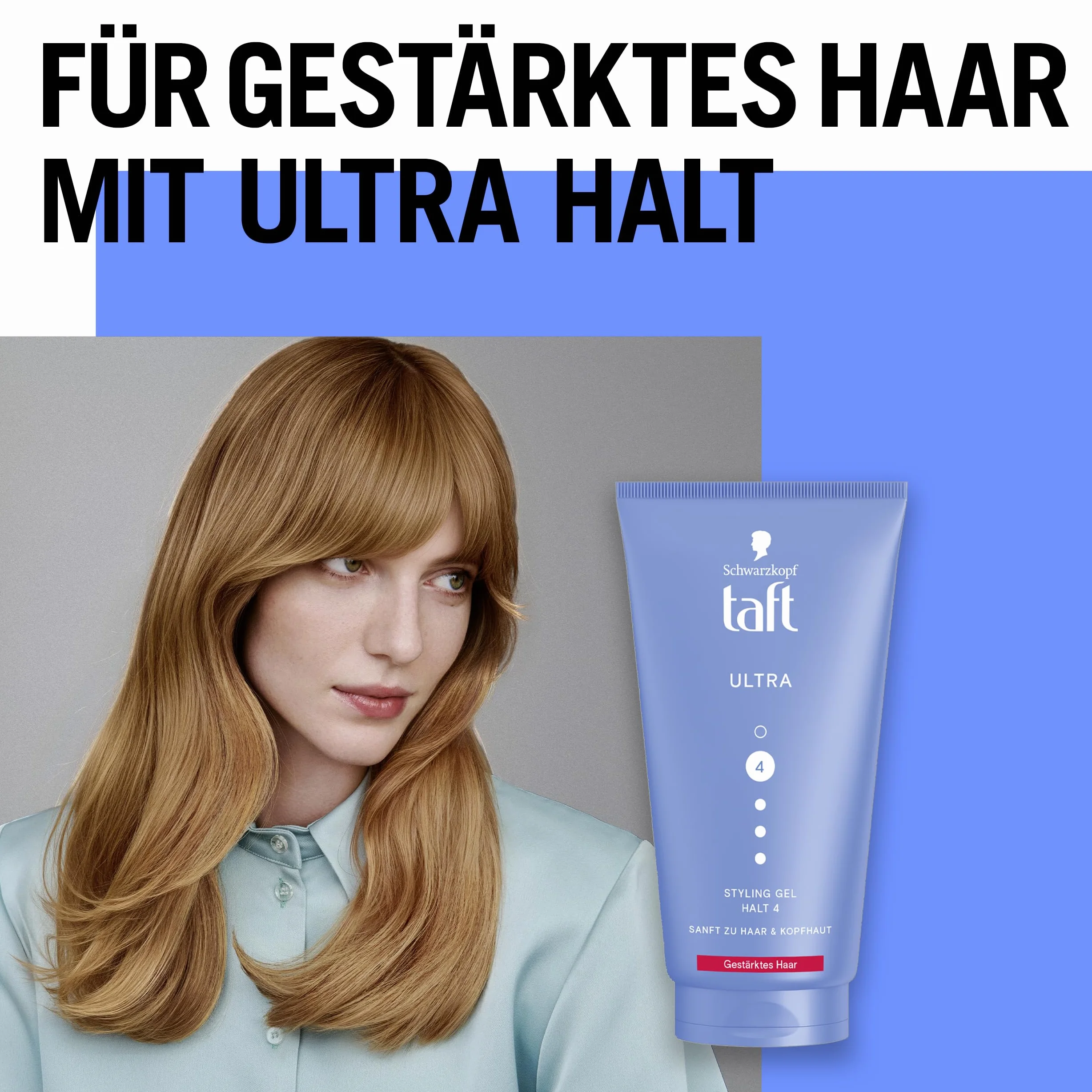 Schwarzkopf Taft Gel Ultra Styling (150 ml), żel do włosów wzmocnionych o bardzo mocnym trzymaniu, delikatny dla włosów i skóry głowy, wegański żel do stylizacji włosów