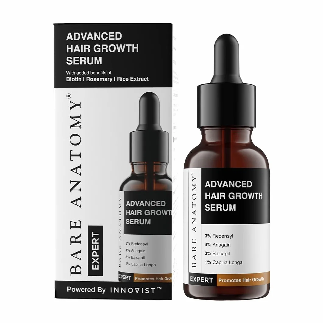 Bare Anatomy Zaawansowane serum na porost włosów 3% Redensyl 4% ponownie 3% baicapil rozmaryn biotyna