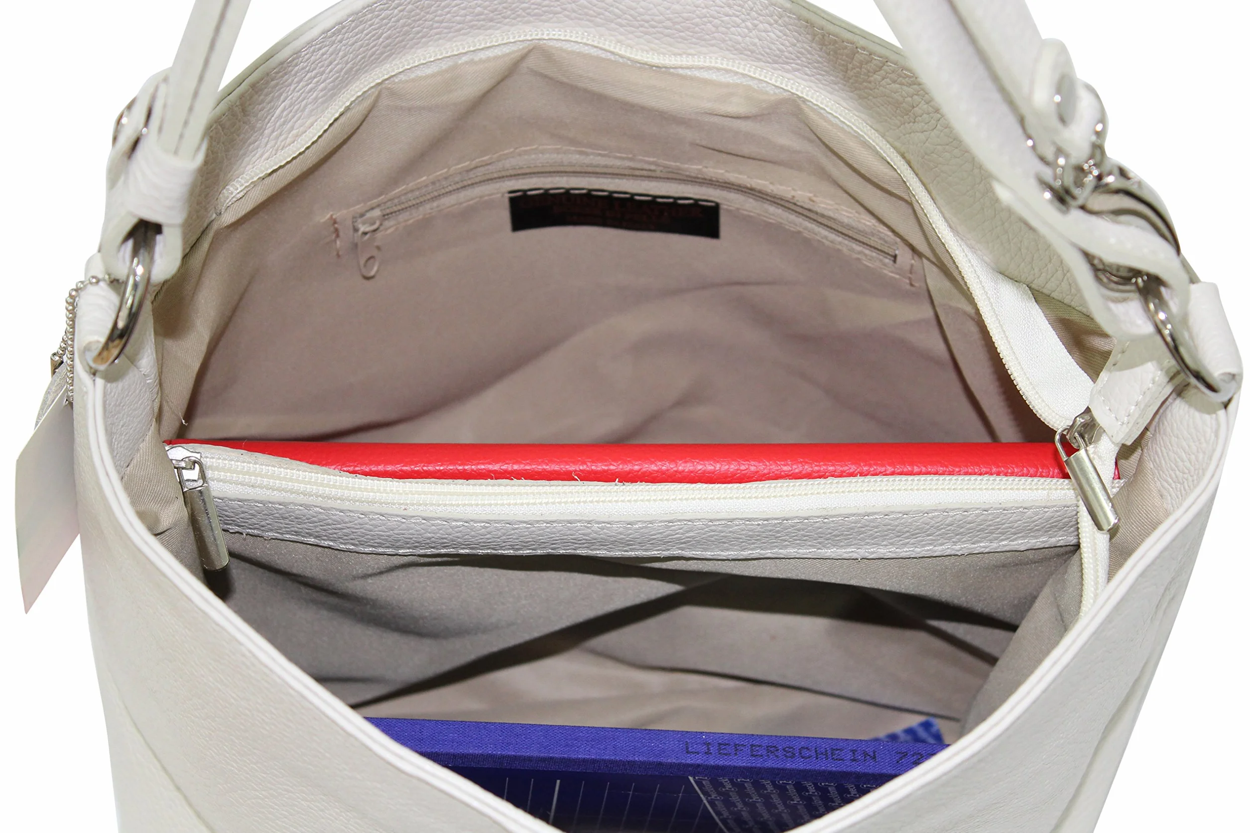 AMBRA Moda Damska skórzana torebka na ramię torba na ramię Hobo bag GL005