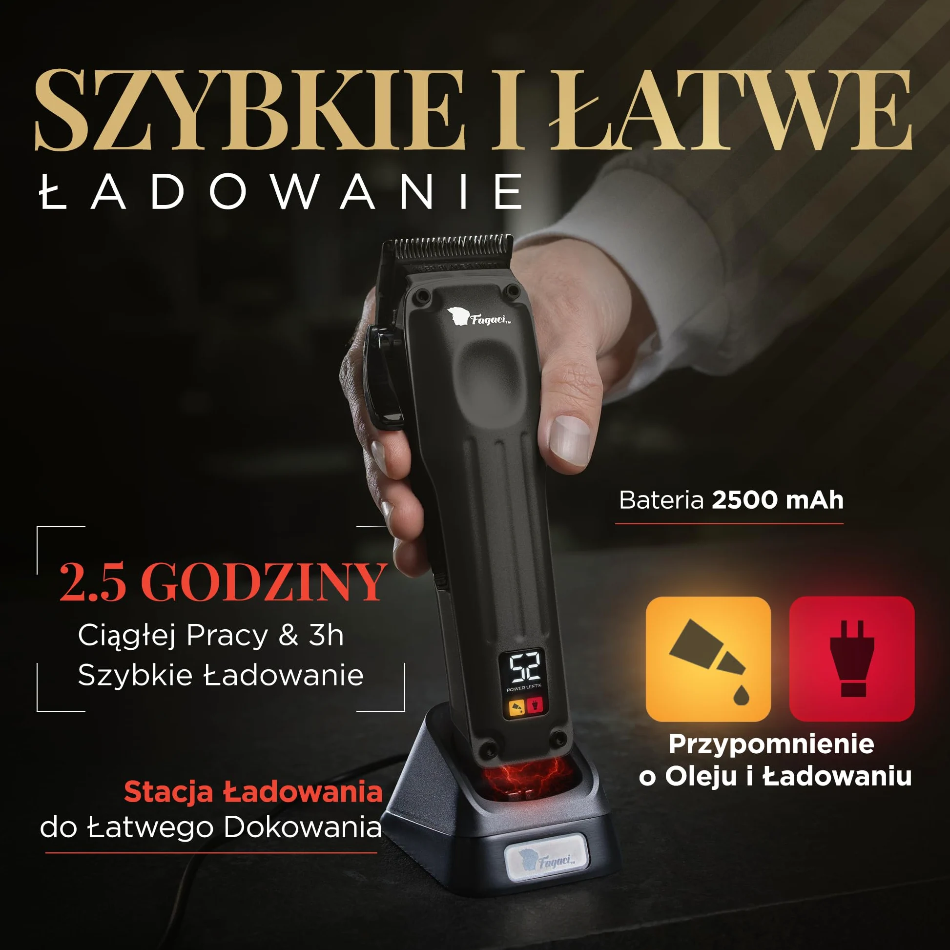 Fusion maszynka do strzyżenia włosów czarna