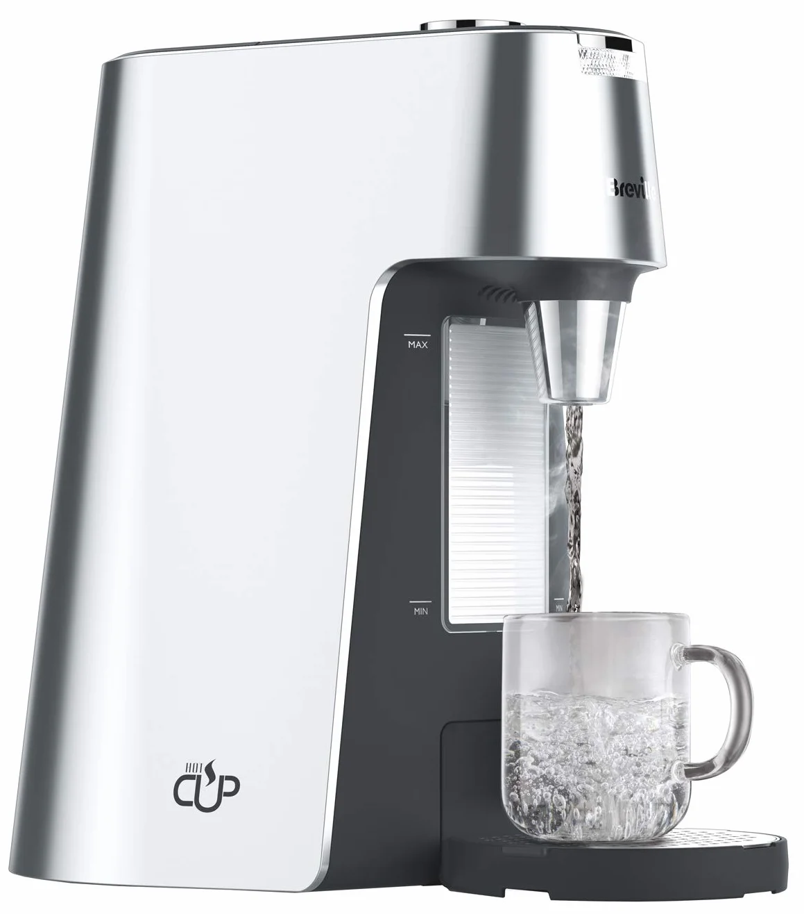 Breville HotCup VKT111 Dozownik gorącej wody o szybkim wrzeniu 3 kW Zmienna wysokość 2 l Srebrny