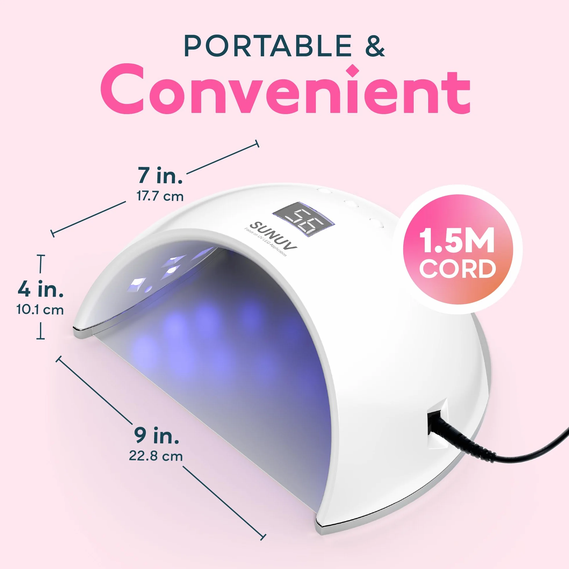 SUNUV Lampa UV SUN6 LED do paznokci z automatycznym czujnikiem