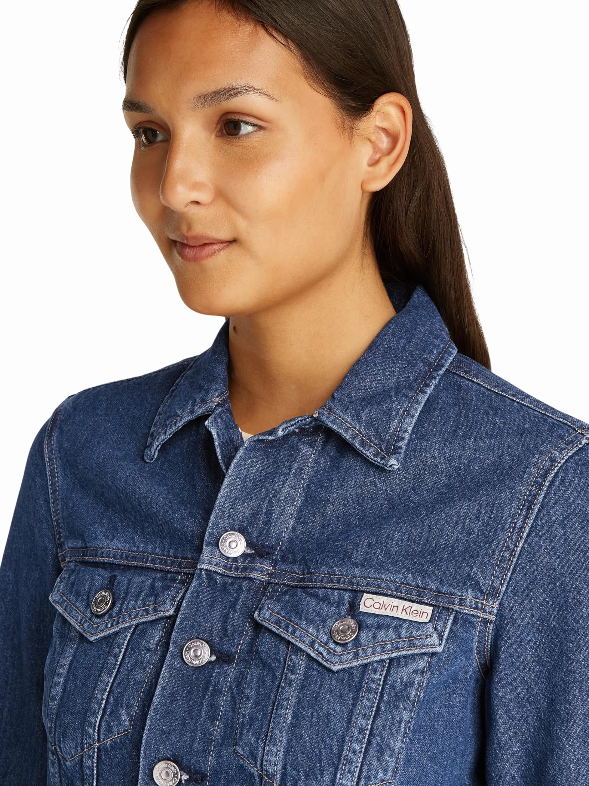 Calvin Klein Kurtka Trucker Kobiety Cropped 90's Denim Trucker J20j225183