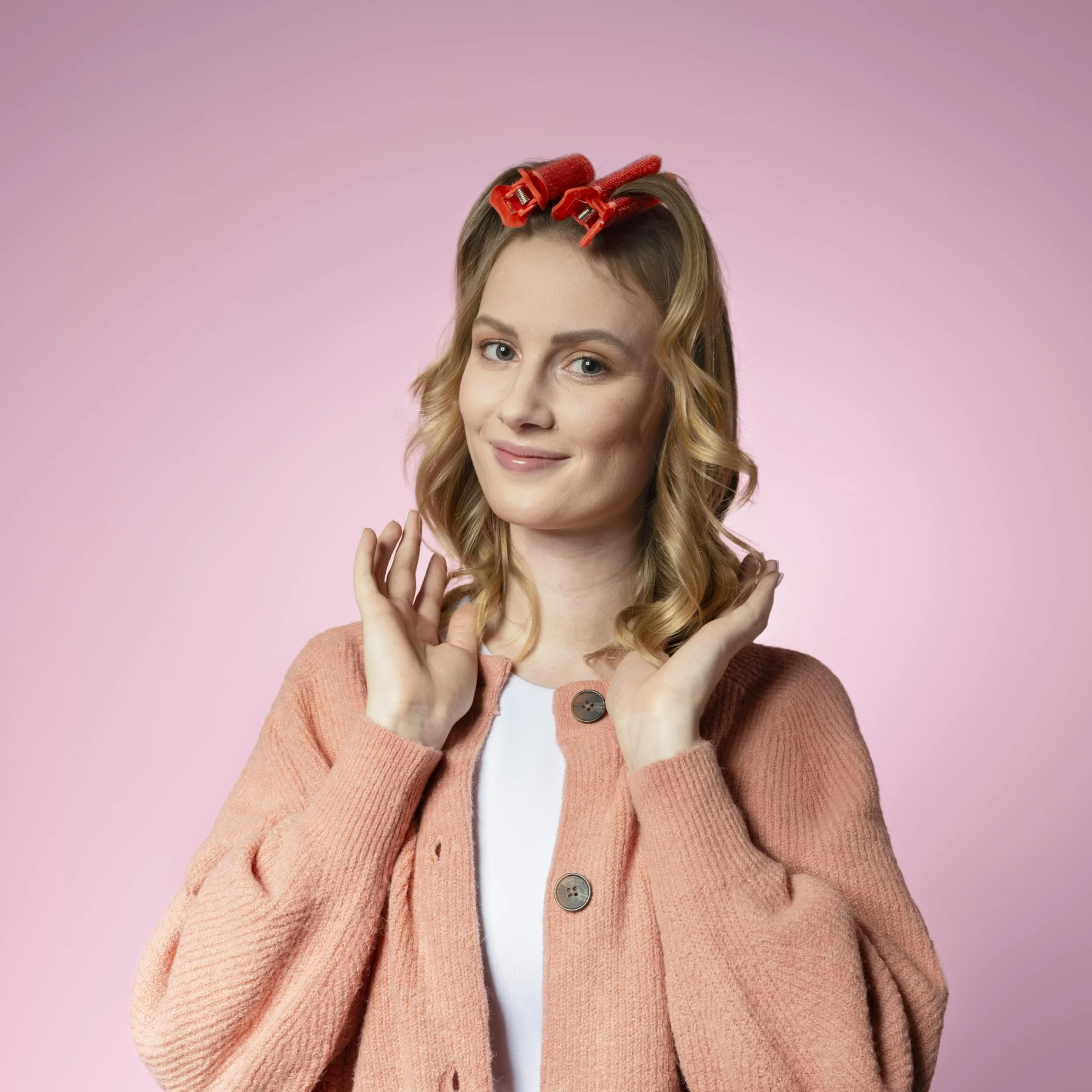 Invisibobble Zestaw Roller Rose 2 sztuki klipsy objętościowe do linii włosów