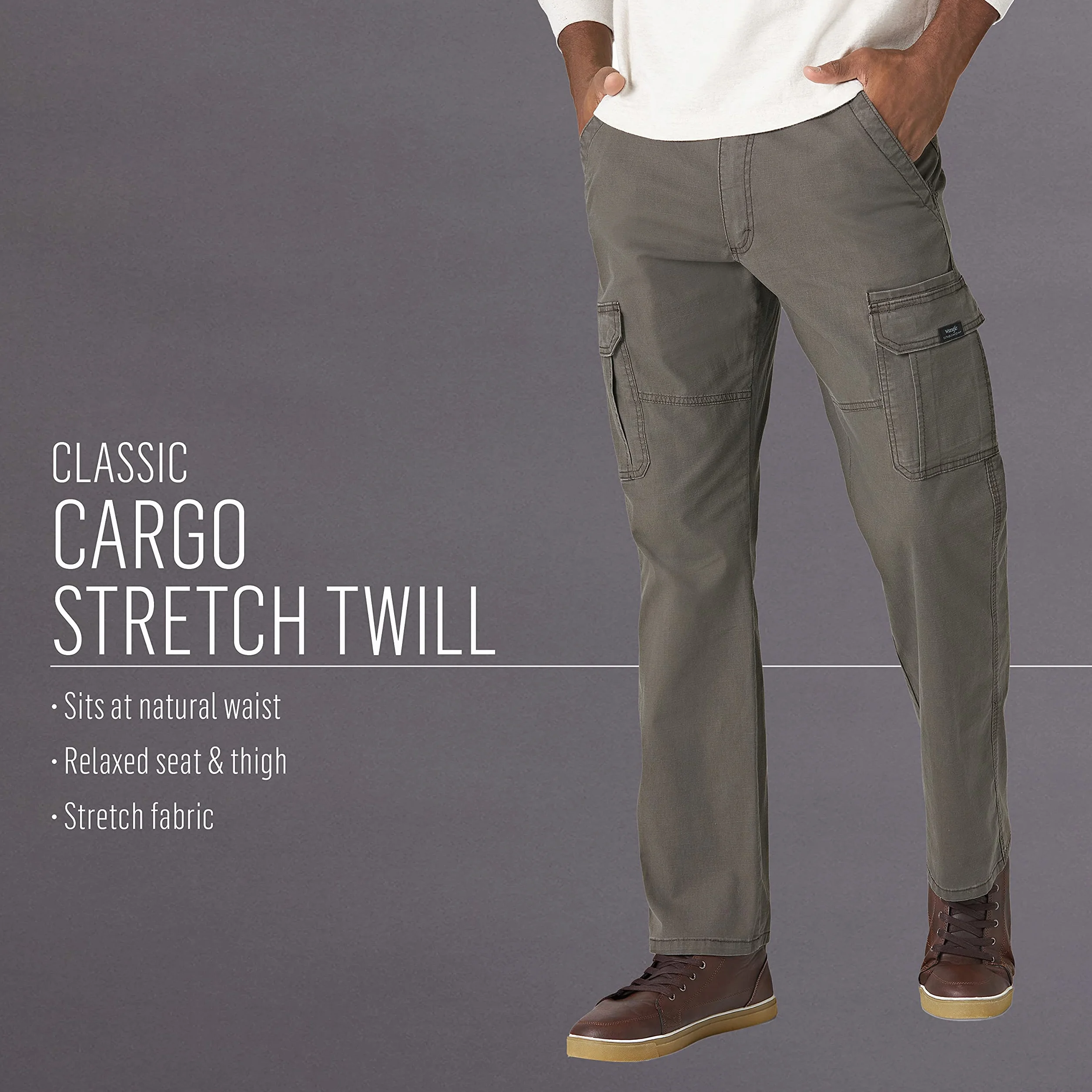 Wrangler Authentics Relaxed Fit Stretch Cargo Pant - Nieformalne spodnie Mężczyźni