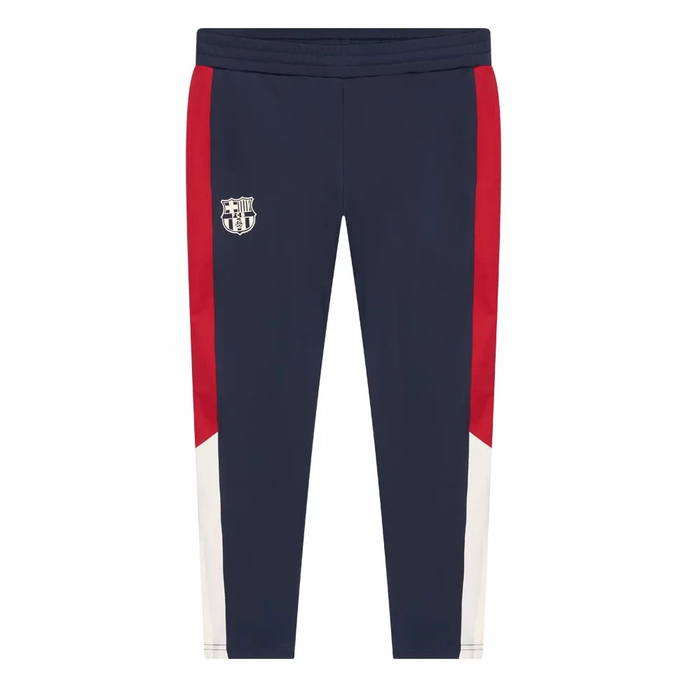 Dres treningowy FC Barcelona dla dzieci - sezon 22/23 - rozmiar 116 do 164 - niebiesko/beżowy - dres treningowy dla chłopców i dziewczynek