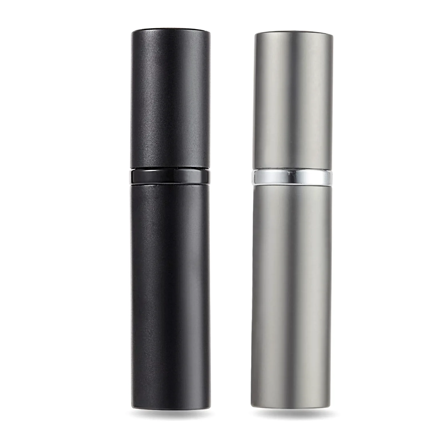 AsaNana Rozpylacz do perfum 5 ml, pusty, technologia napełniania bez lejka, butelka podróżna (CLA-2P_Black &Gray)