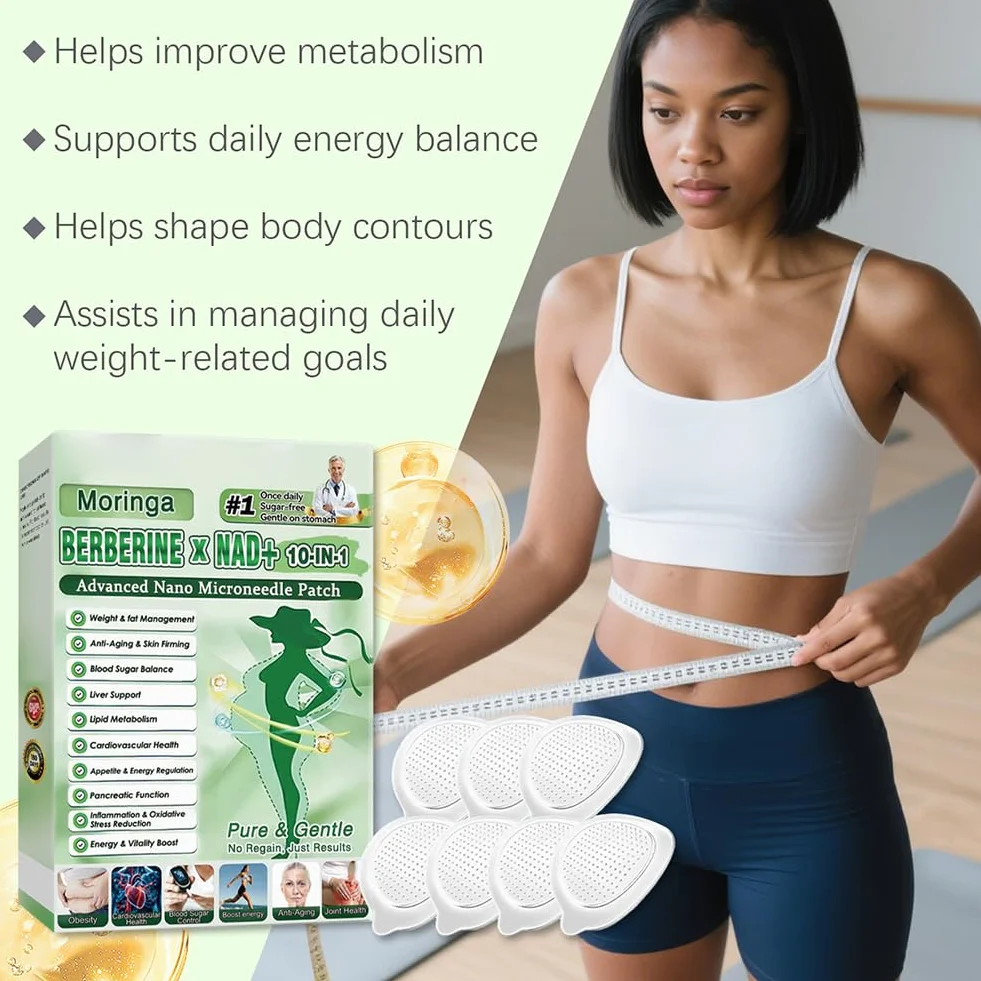 Moringa Berberine plastry wyszczuplające 10 w 1 nano-mikroneedle 2 szt