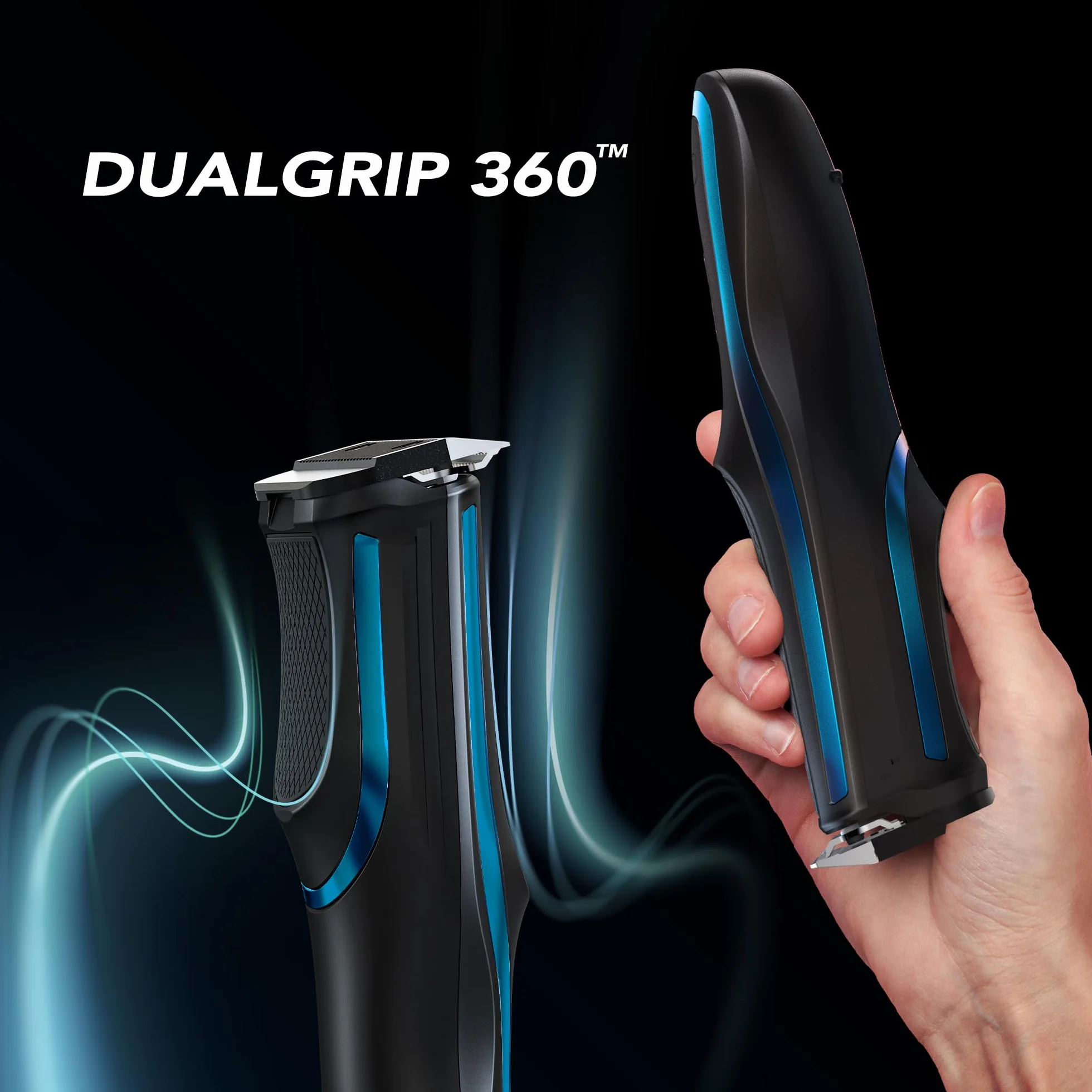 WAHL Self Clip 360 bezprzewodowa maszynka do strzyżenia włosów czarna 10 nasadek USB