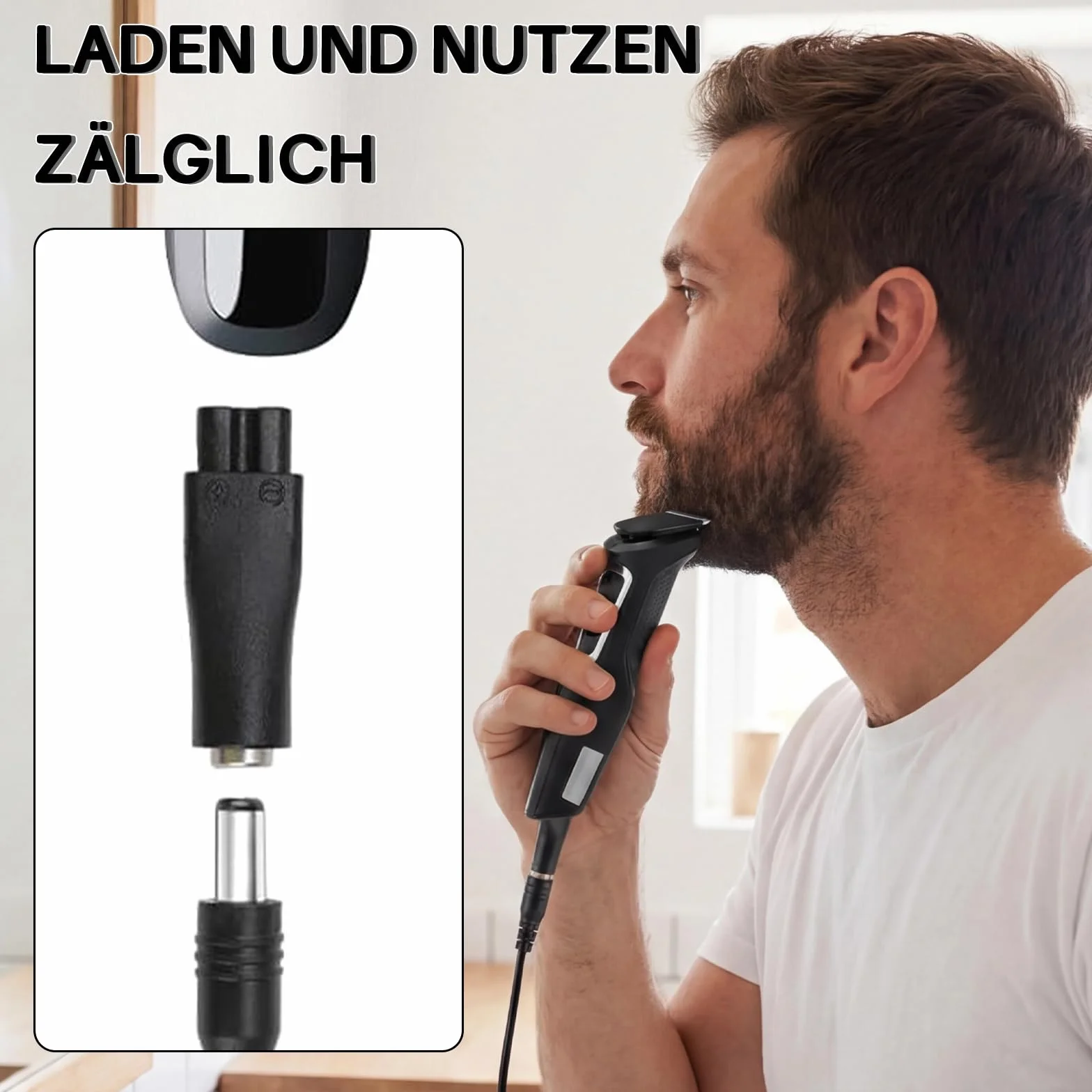 Powice 7 sztuk ładowarek do golarki 5 V, kabel sieciowy, adapter USB, zestaw do wymiany kabli ładowania, przyrządy kosmetyczne, elektryczne fryzjerów, oczyszczacze