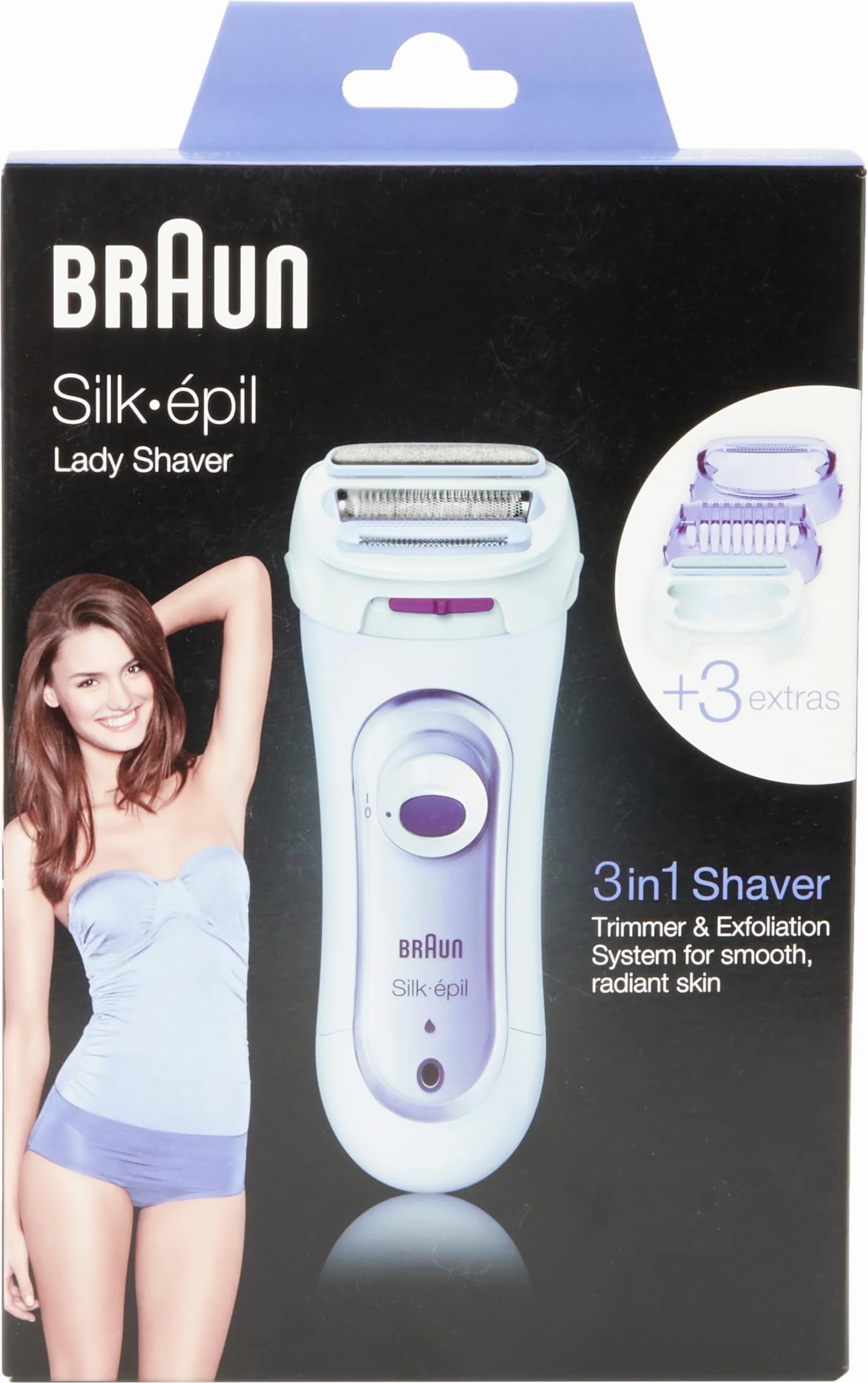Braun Silk-epil Lady Shaver 5-560 Bezprzewodowa Elektryczna Golarka Damska, Liliowy