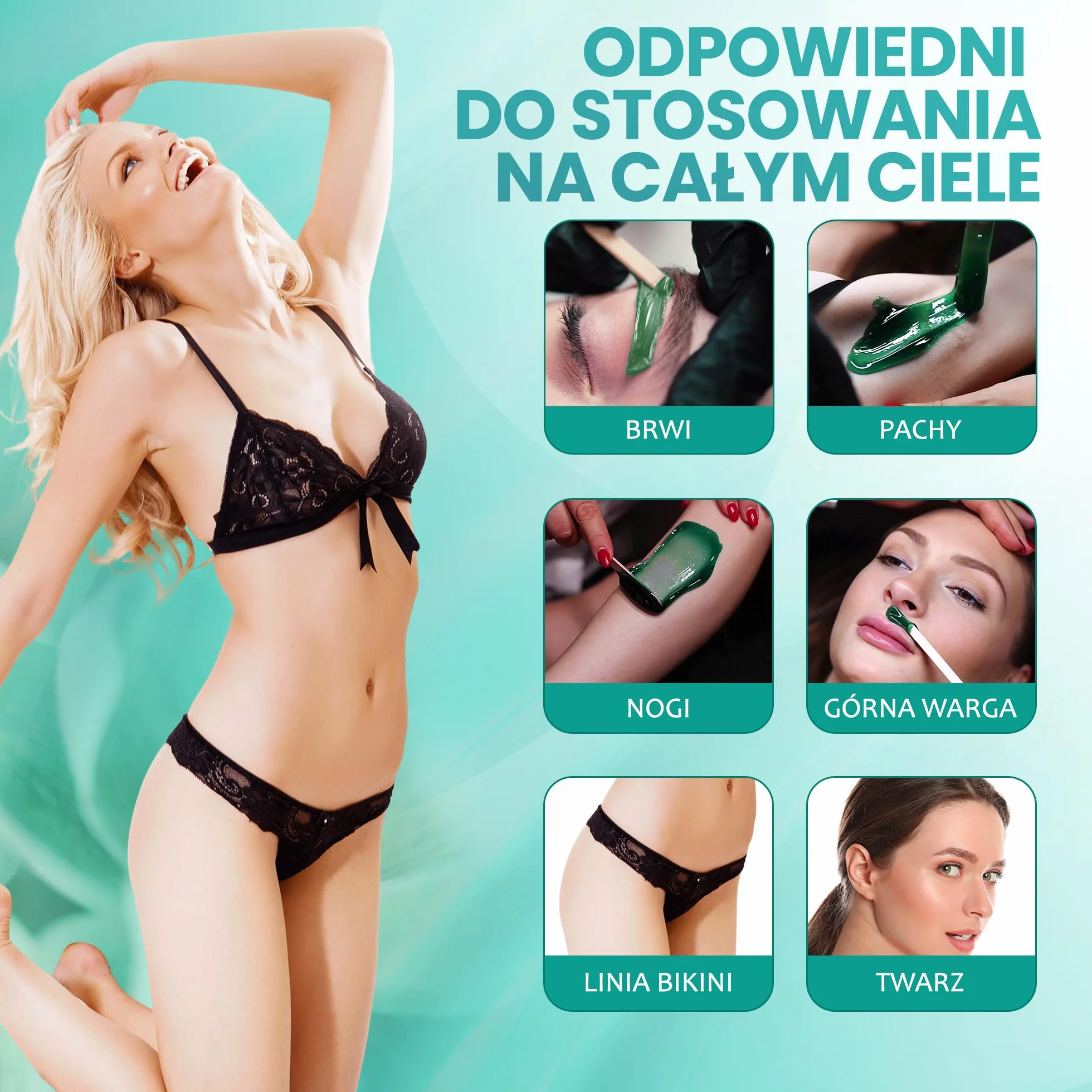 Dermawax Black Series Azulen Film wosk do usuwania włosów całego ciała