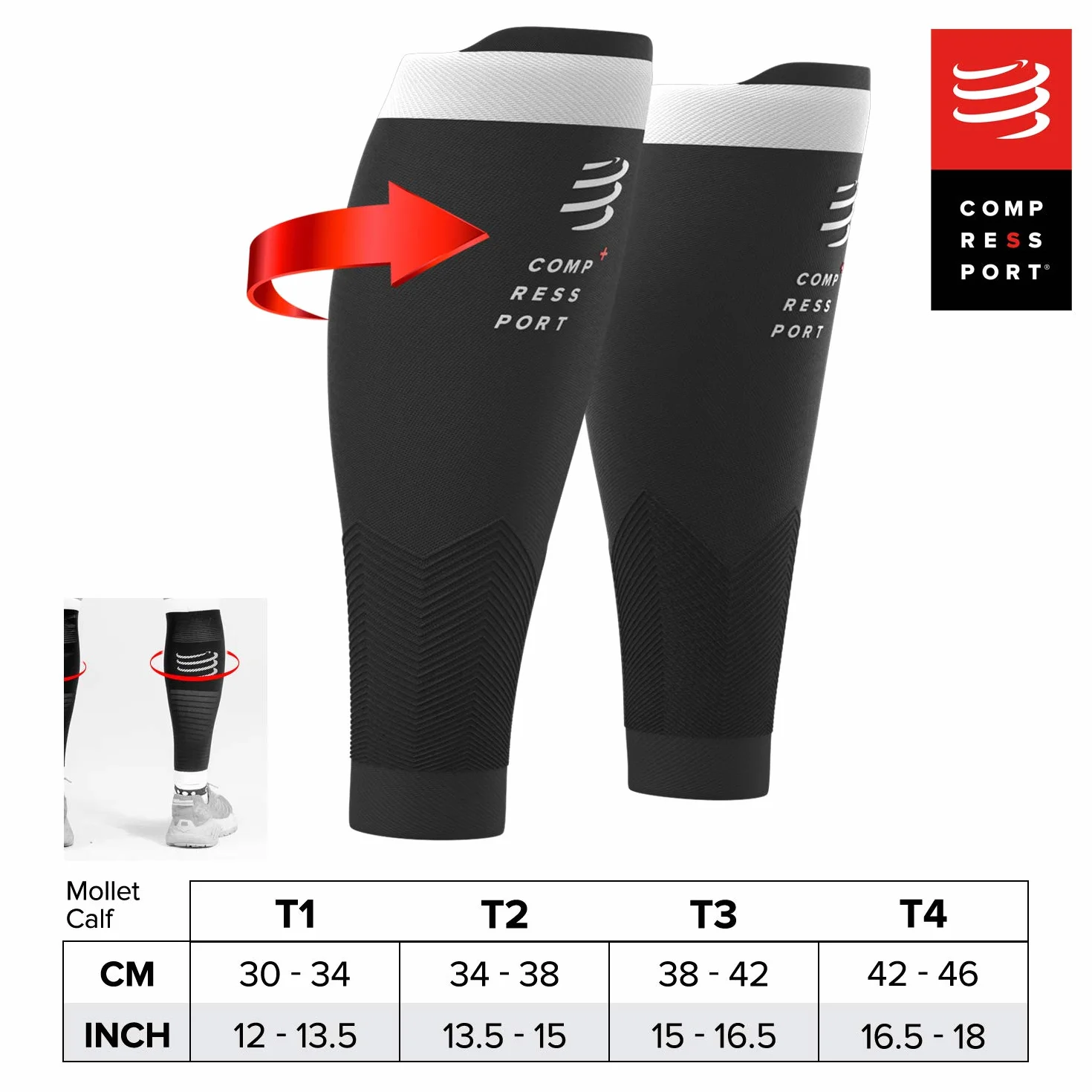 COMPRESSPORT R2v2 pokrowiec kompresyjny, biały, T3