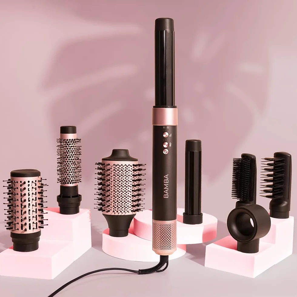 Cecotec - Brosse Soufflante CeramicCare AirGlam Black 1400 W, technologia Coanda, 3 prędkości, 3 temperatury, inteligentna kontrola ciepła, 110 000 obr./min