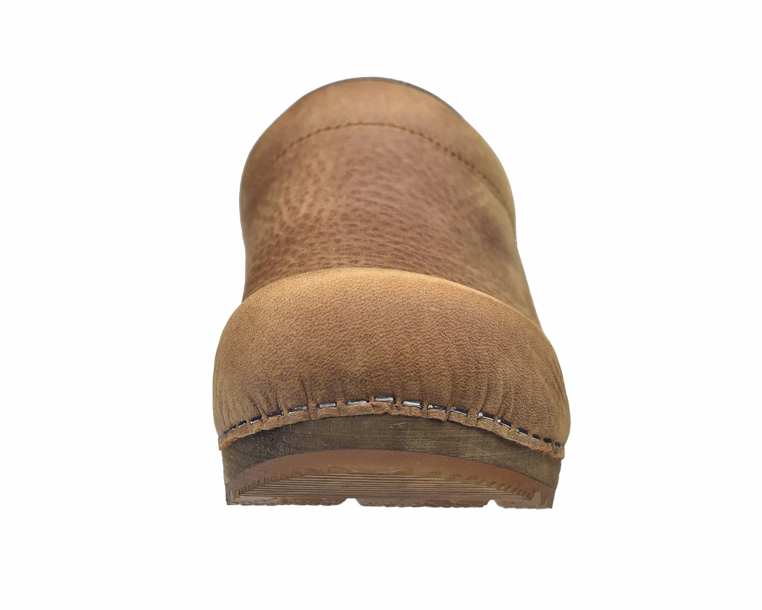 Sanita Chrissy otwarte chodaki | oryginalne r?cznie wykonane | skórzane drewniane chodaki dla kobiet, br?zowy - Chestnut Brown - 40 EU