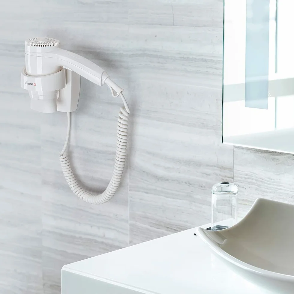Valera - Executive 1200 Suszarka do włosów - do montażu na ścianie, oszczędność miejsca, 1200 Watt, Biały