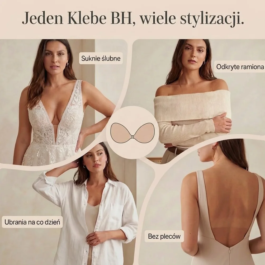 Klejony biustonosz Push Up – oryginalny – 100 dni testowania – wysokiej jakości biustonosz – nadaje się do prania i wielokrotnego użytku – beżowy