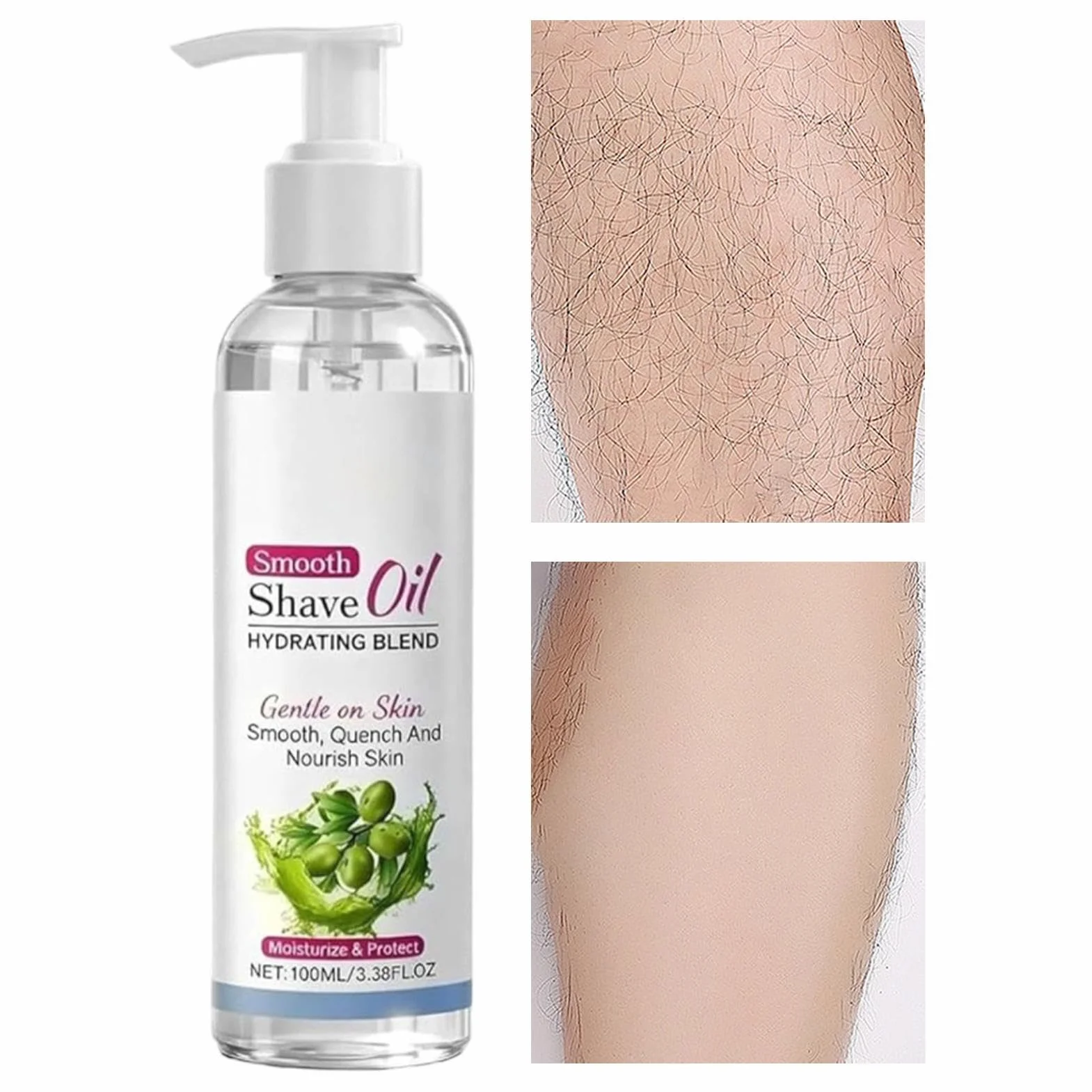 Smooth Shaving Oil, Gentle Hydration Skin Oil, 100ml Non Greasy Care with Soft Glide, Lightweight Shaving Extract, Soothing Ampoule with Silky Finish, Personal Care for Daily Grooming