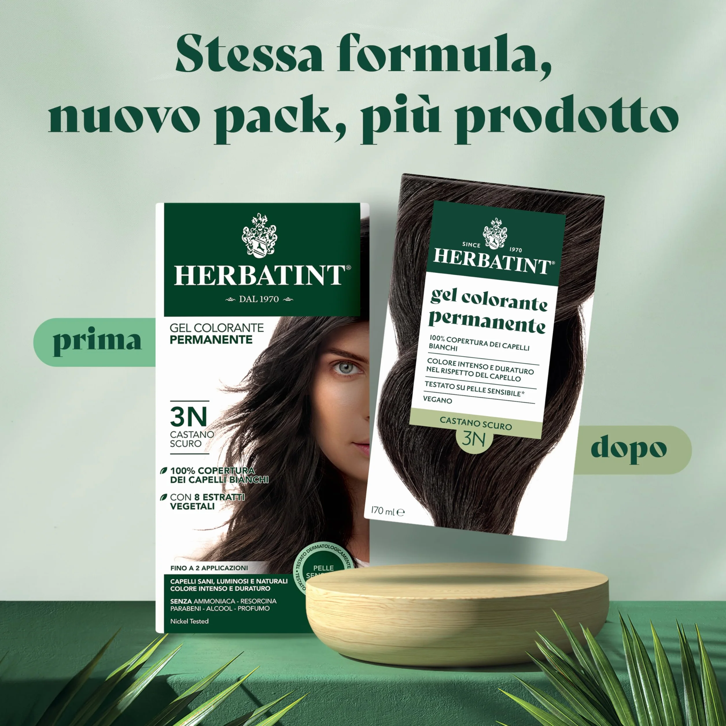 Herbatint 3N ciemny brąz trwały żel do farbowania włosów 170 ml bez amoniaku