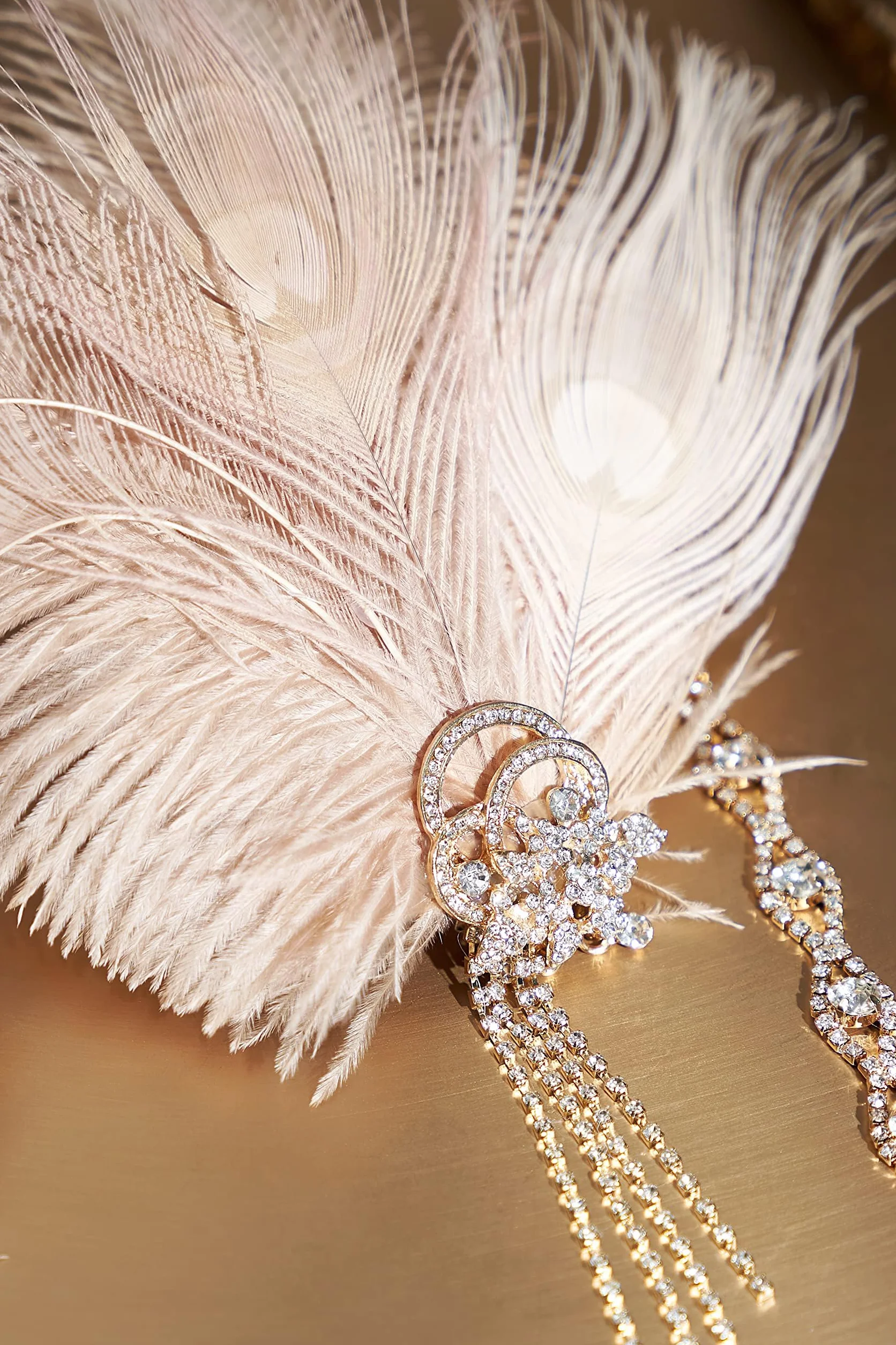 BABEYOND Opaska na głowę z lat 20. XX wieku Flapper - Ryczące lata 20. Wielki Gatsby Feather opaska na głowę lata 20. XX wieku Flapper Gatsby akcesoria