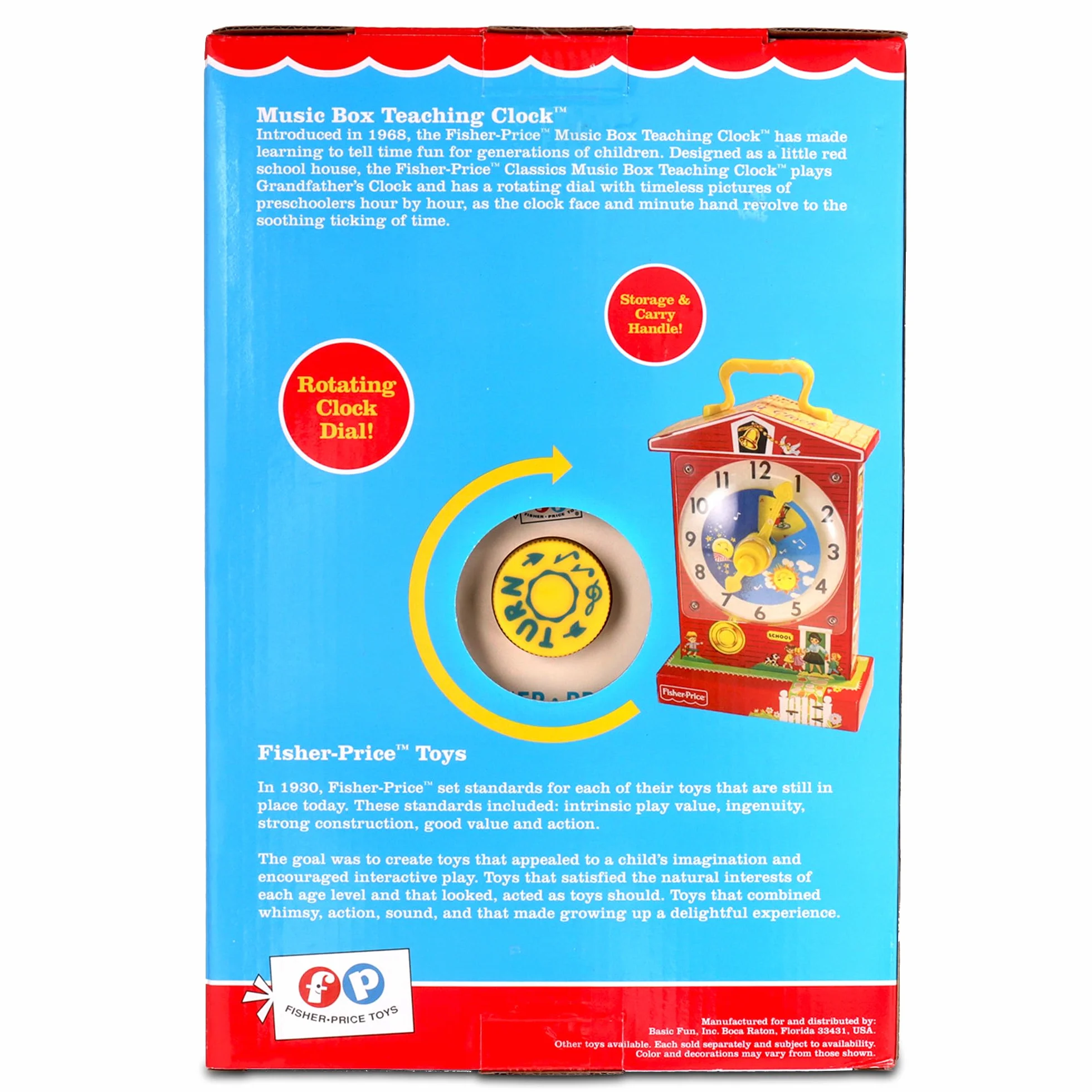 Fisher Price klasyczny zegar dydaktyczny