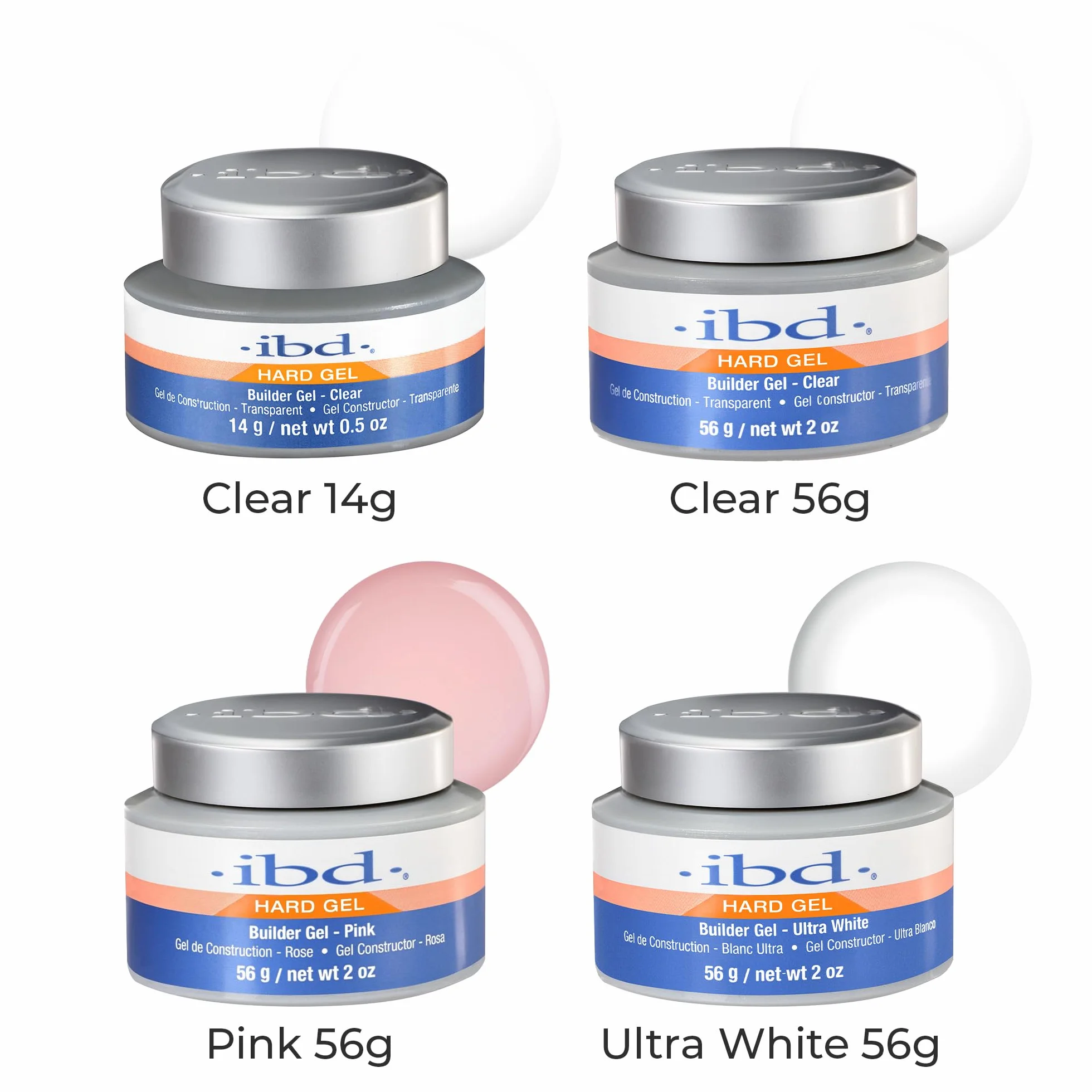 IBD Hard Gel Builder Gel Clear 14 g żel budujący do paznokci żelowych