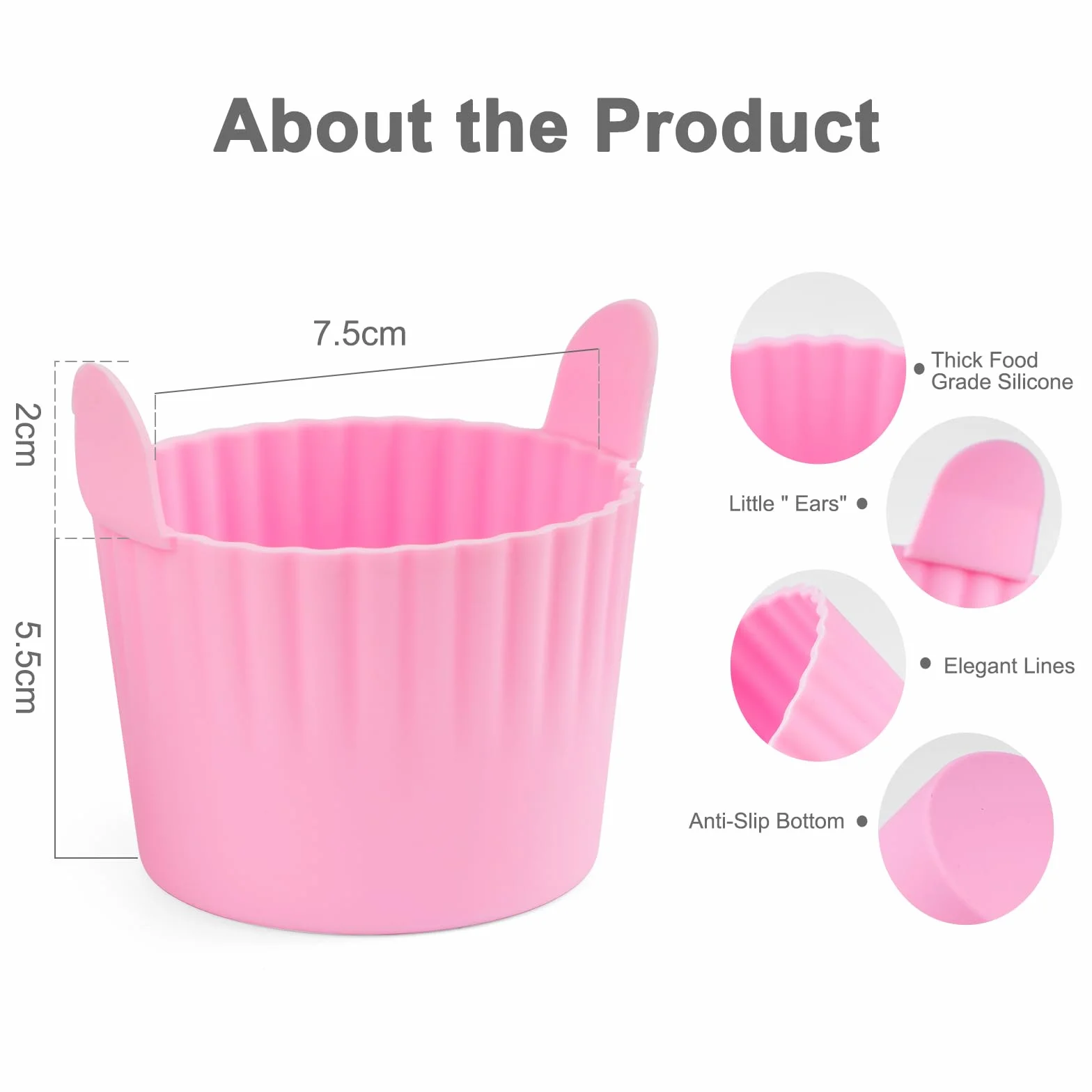 Ramekins foremki do jajek w koszulce, grube silikonowe foremki na babeczki, wielokrotnego użytku, do frytkownicy powietrznej, kuchenki mikrofalowej i piekarnika, 4 szt