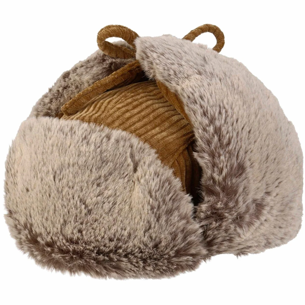 STETSON Seldovia czapka pilotka sztruks ekologiczne futerko Unisex Jesien Zima