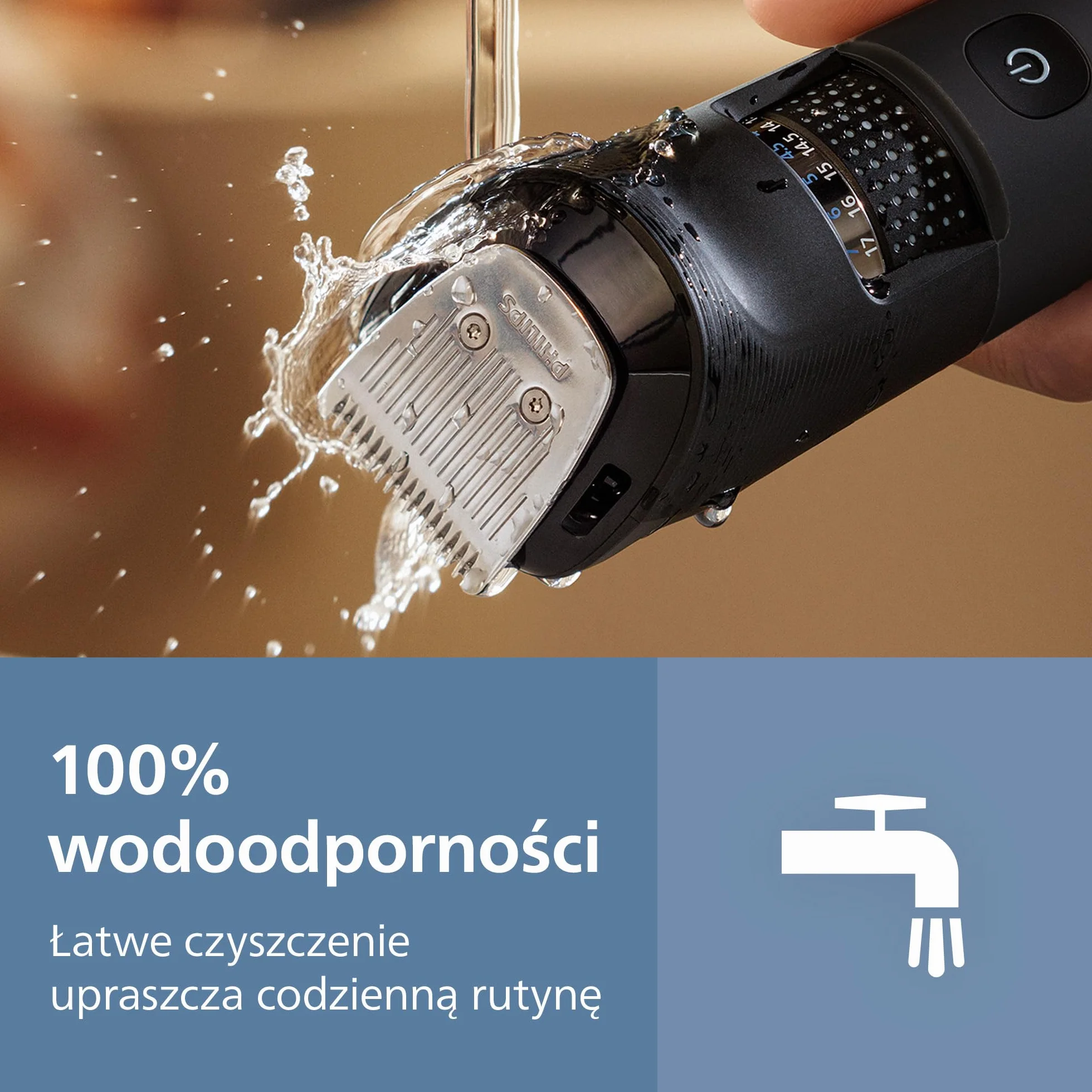 Philips Trymer do brody Seria 5000 BT5765/15 – samoostrzące się metalowe ostrza, 40 ustawień długości, BeardSense, wodoodporny, etui podróżne