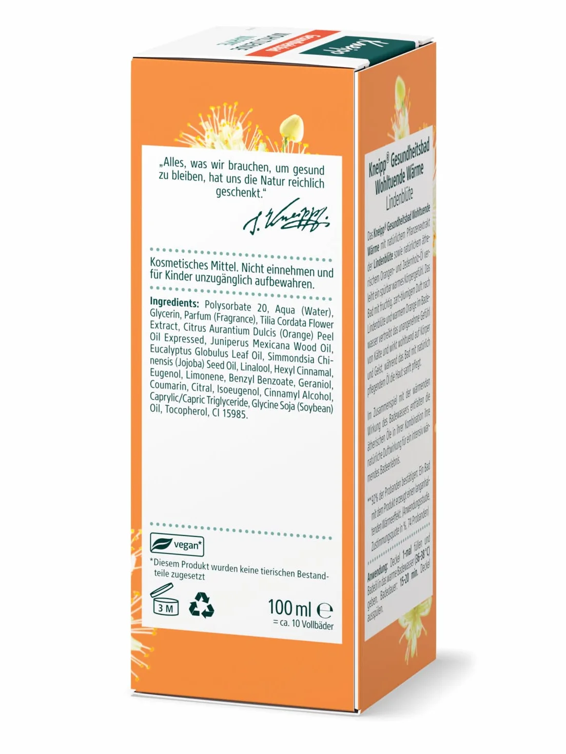 Kneipp Kojące Ciepło Olejek do Kąpieli, 100 ml