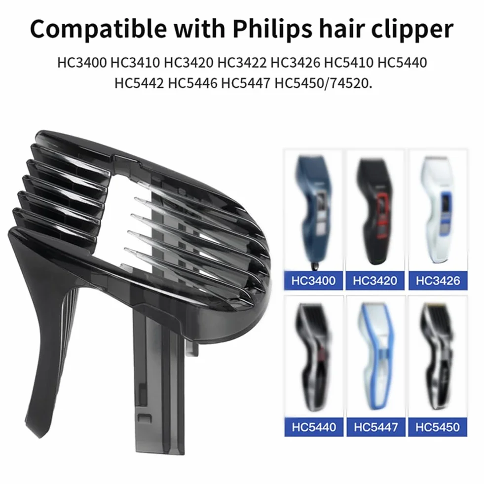 YanBan Zapasowy grzebień kompatybilny z Philips Hair Clipper HC3400 HC3410 HC3420 HC3422 HC3426 HC5410 HC5440 HC5442 HC5446 HC5447 HC5450 7452, dla dorosłych