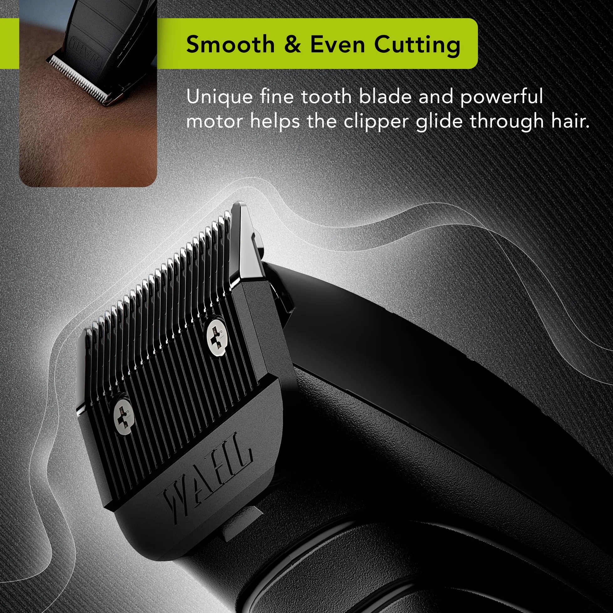 WAHL Cordless Close Cut - Precyzyjne Strzyżenie Włosów (0,3 mm), Ładowanie przez USB, 120 Minut Pracy, Zestaw do Pielęgnacji dla Mężczyzn, Czarna