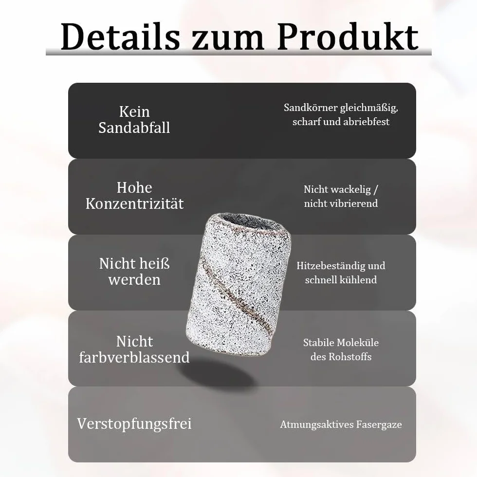 Tuleje szlifierskie frezarki do paznokci, 100 sztuk, zestaw wierteł do paznokci z końcówkami, nasadki szlifierskie, nasadki do frezarki do paznokci, do manicure, paznokci akrylowych, żelowych