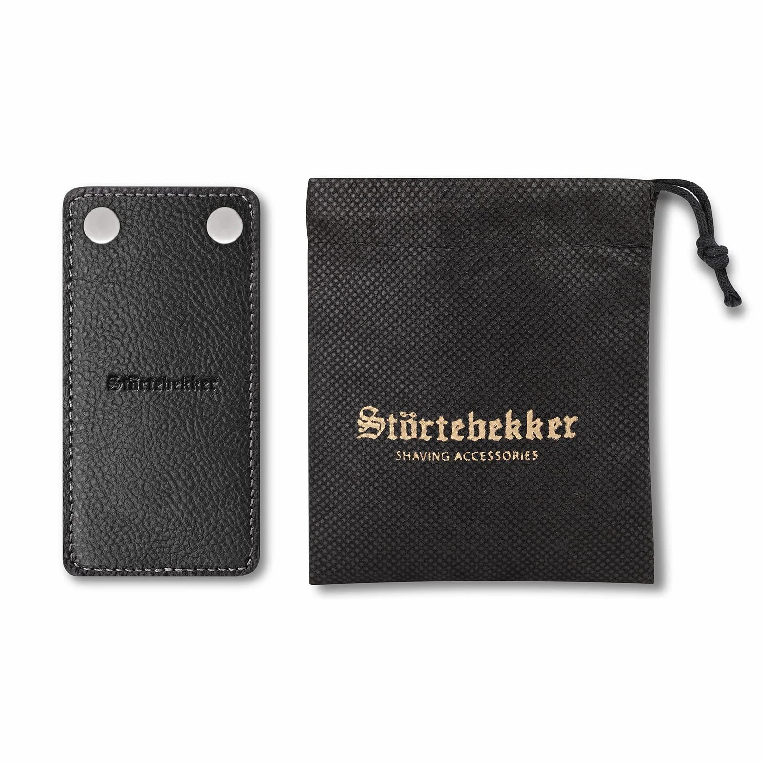 Störtebekker Premium ochrona golarki, skóra bydlęca, unisex, dla dorosłych, czarna, klasyczna