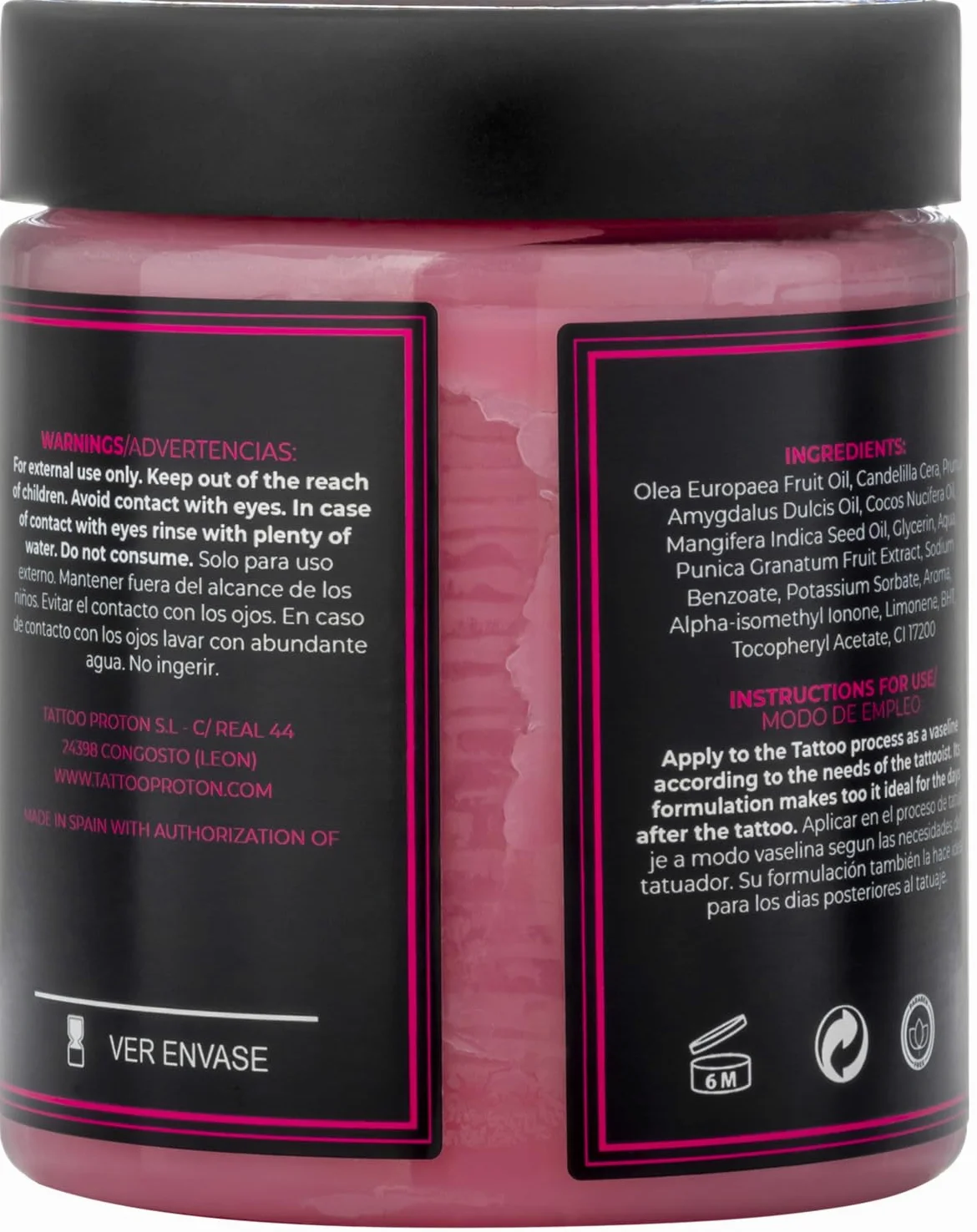 Proton Colours Obsession Motyl tatuażu Krem do tatuażu i utwardzania Pink 250 ml