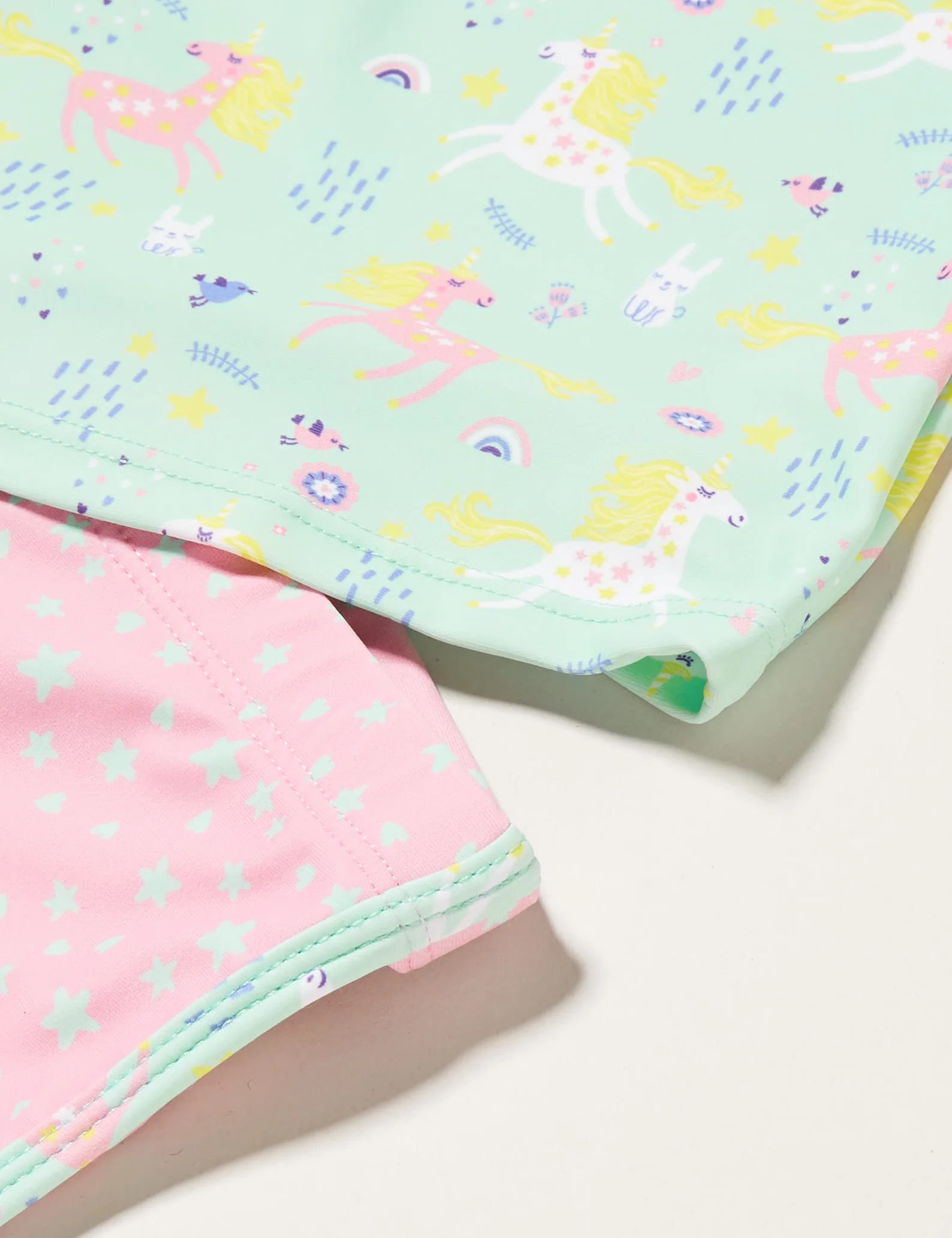Playshoes Dwuczęściowy zestaw kąpielowy dla dzieci, ochrona przed promieniowaniem UV, strój kąpielowy, jednorożec, 122-128