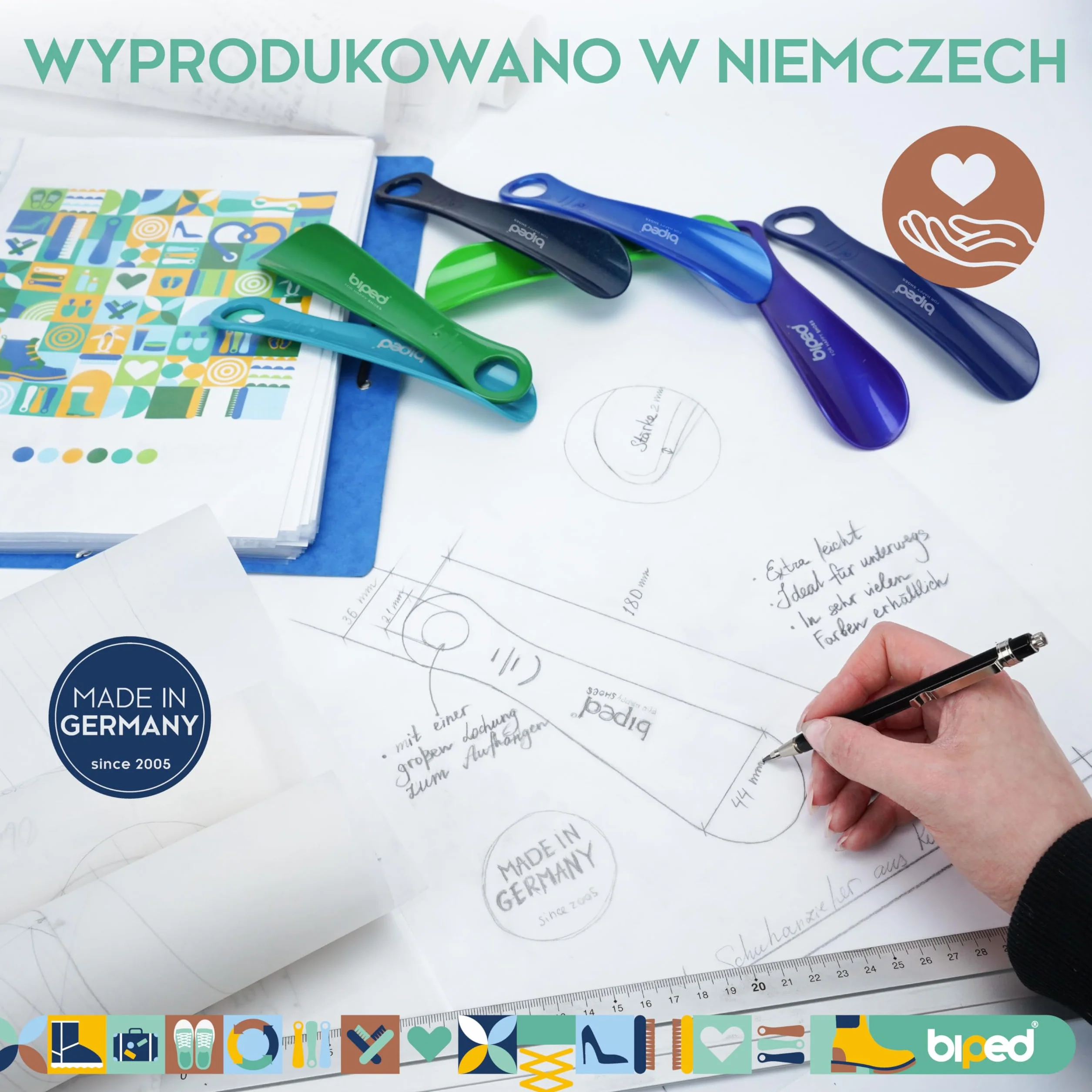 biped zestaw 3 łyżek do butów z tworzywa 18 cm – Ergonomiczne mini łyżki podróżne – Praktyczne lekkie akcesoria dla dzieci i dorosłych z1570(dark sky)